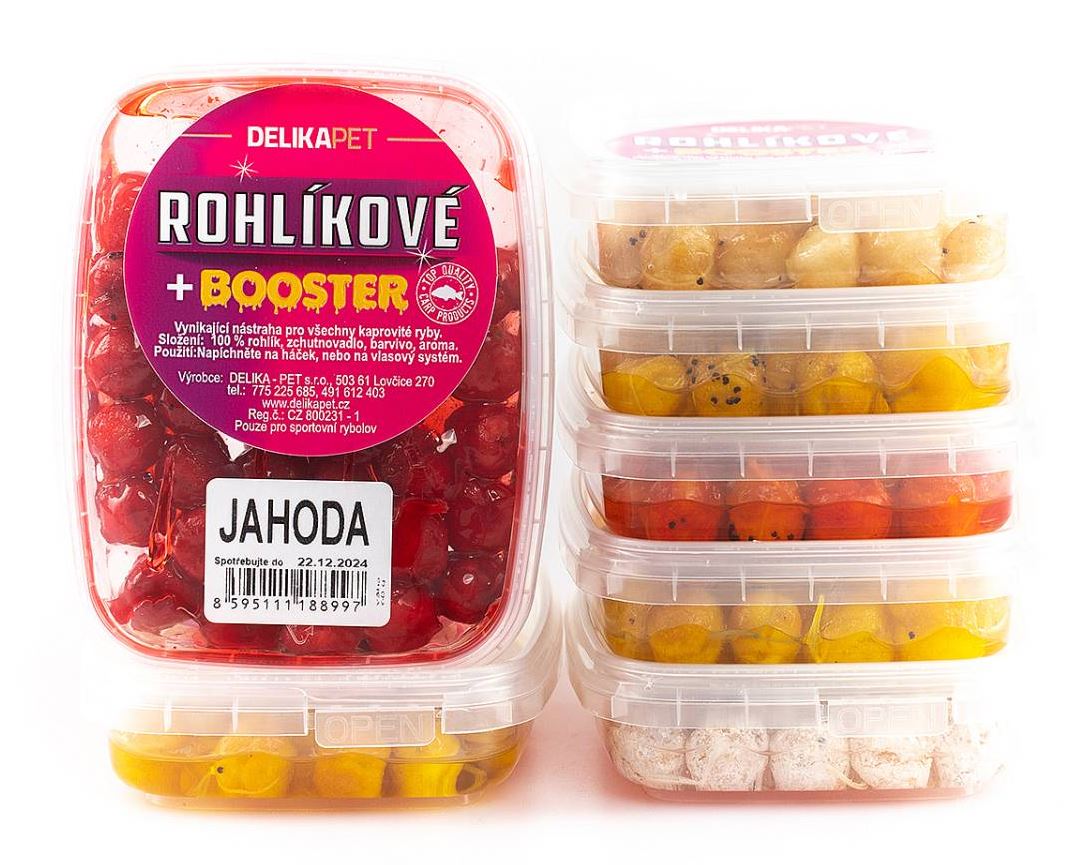 ROHLIKOVÉ BOILIES + BOOSTER 12 mm 60 g JAHODA