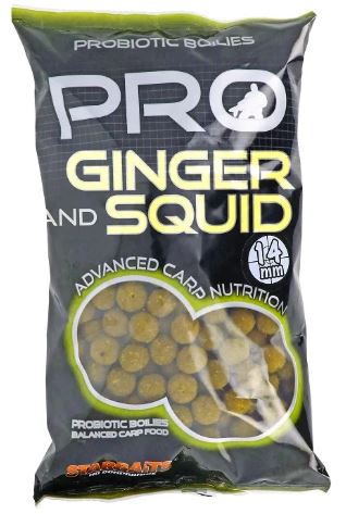 STARBAITS BOILIE POTÁPIVÉ PRO - GINGER SQUID / 1 kg / 14 mm