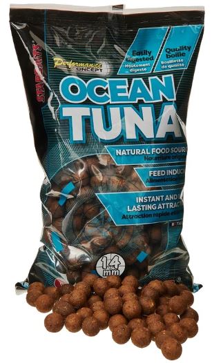 STARBAITS BOILIE POTÁPIVÉ CONCEPT - OCEAN TUNA / 1 kg / 14 mm