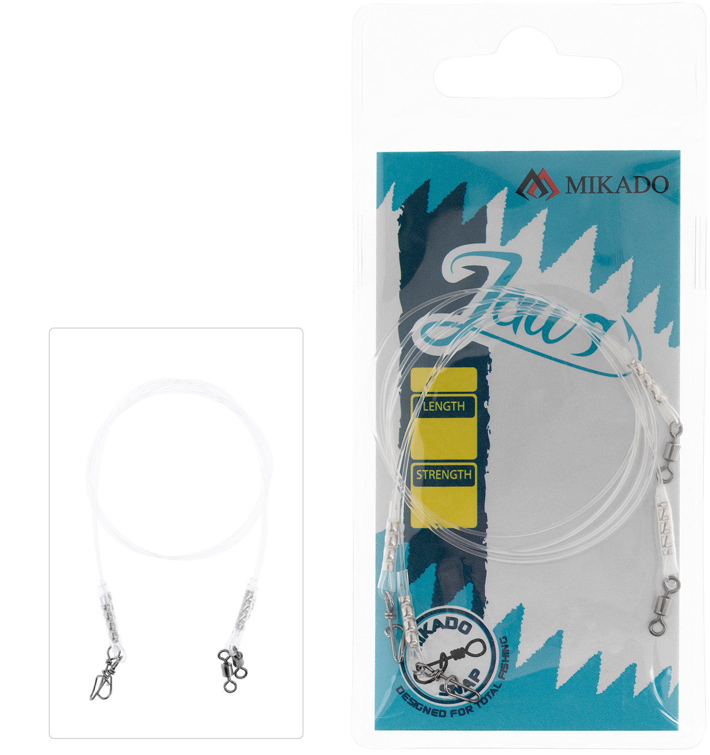 FLUOROCARBONOVÝ NÁVAZEC MIKADO JAWS STRONG 35CM / 15KG - 2 KS