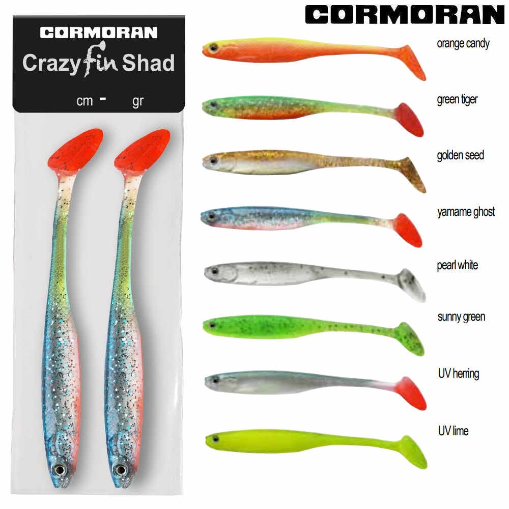 GUMOVÉ NÁSTRAHY CORMORAN CRAZY FIN SHAD ORANGE CANDY 13 CM / 2KS