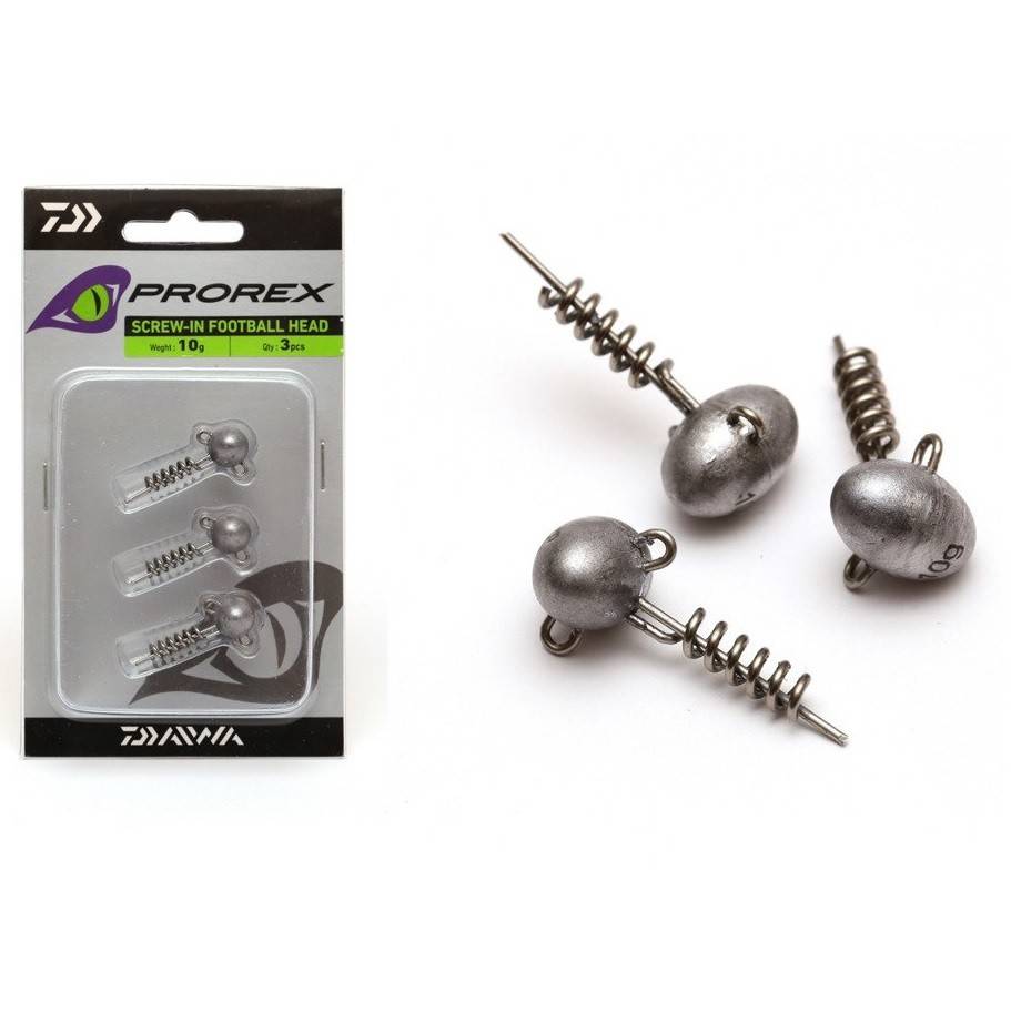 Daiwa Jigová Hlavička Prorex Football Šroubovací 28g / 2ks