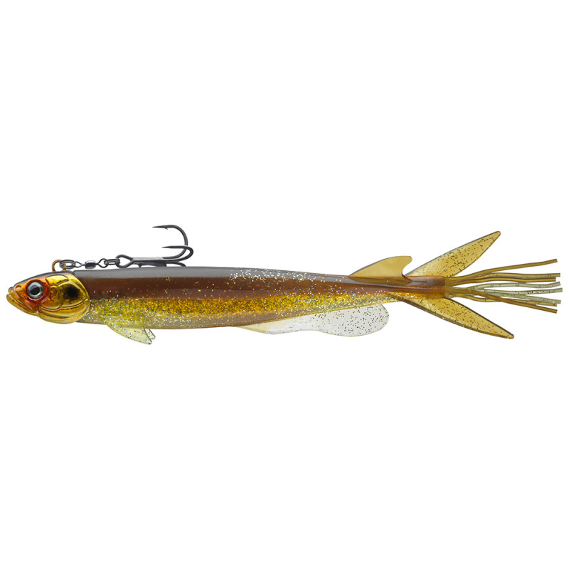 Gumová Nástraha s Háčkem Daiwa Prorex V-Marley Pelagic Shad Golden Shiner 21 cm 