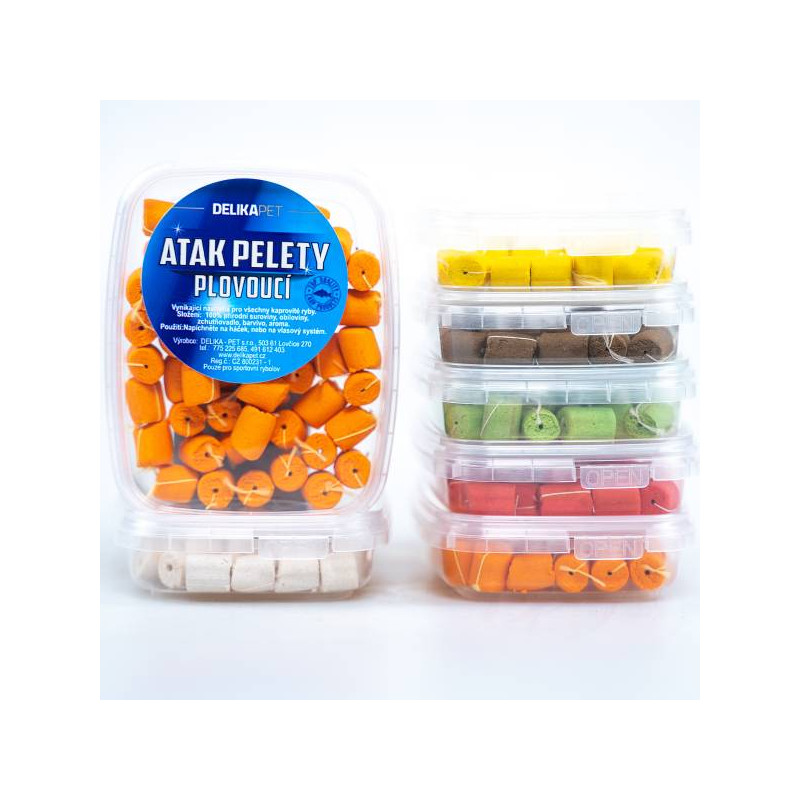 DELIKAPET - ATAK Pelety Plovoucí 10mm / 30g  HALIBUT