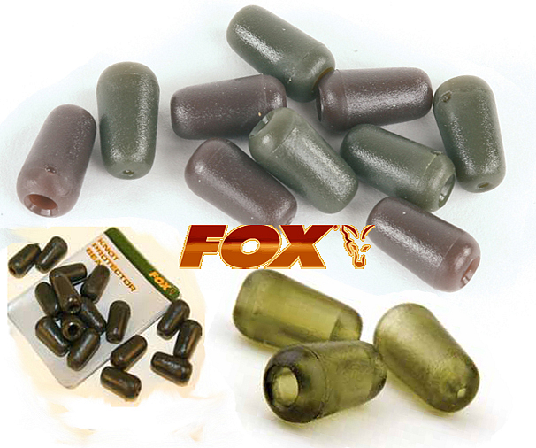 Fox Převleky Knot Protector bead camo green zarážky - ochrana obratlíku / 20 ks 
