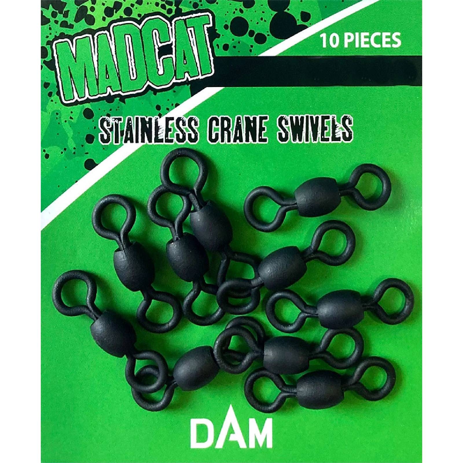 MADCAT - Obratlík Stainless Crane Swievels Black 10ks / vel. 2 / 90kg