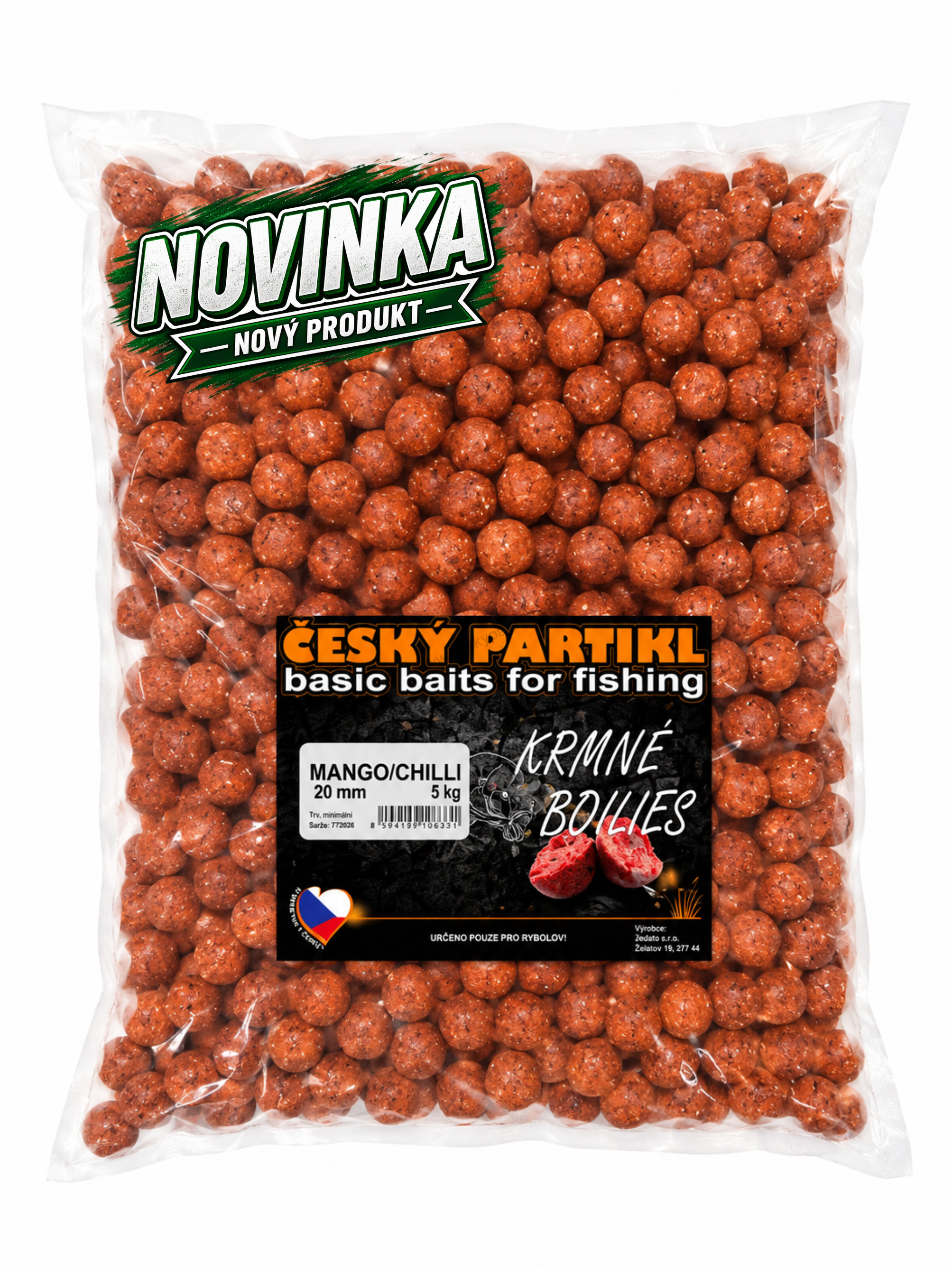 KRMNÉ BOILIES ČESKÝ PARTIKL / 5 KG / 20 MM / MANGO - CHILLI