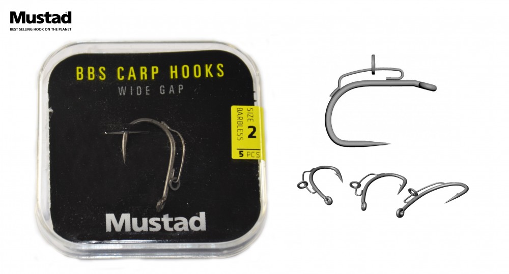 HÁČKY MUSTAD BBS WIDE GAP CARP HOOK vel.2