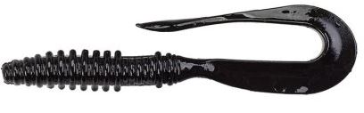 Gumová nástraha Keitech Mad Wag Mini 2,5" 6,3cm Black 001S (12ks)