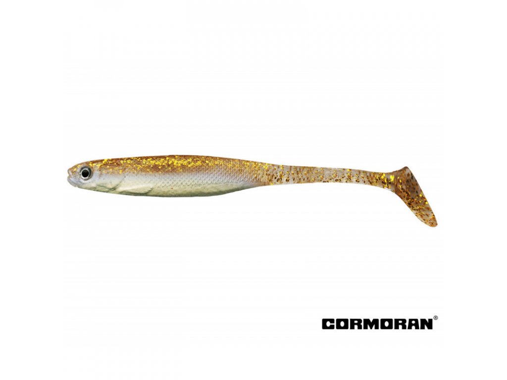 GUMOVÉ NÁSTRAHY CORMORAN CRAZY FIN SHAD GOLDEN SEED 10 CM / 2KS