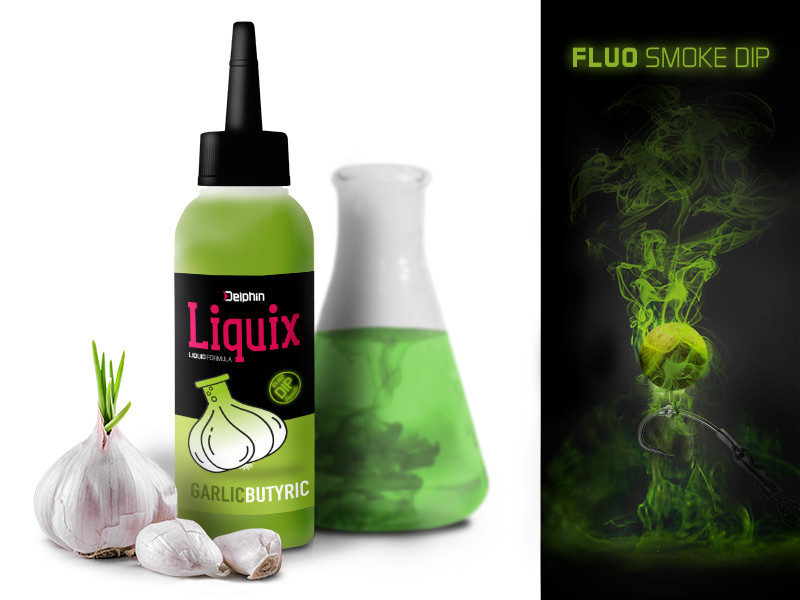 Delphin Fluo dip D SNAX LiquiX / Česnek-Butyric