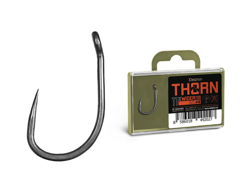 Bezprotihroté háčky Delphin THORN Wider BarbLESS vel. 4 / 11 ks