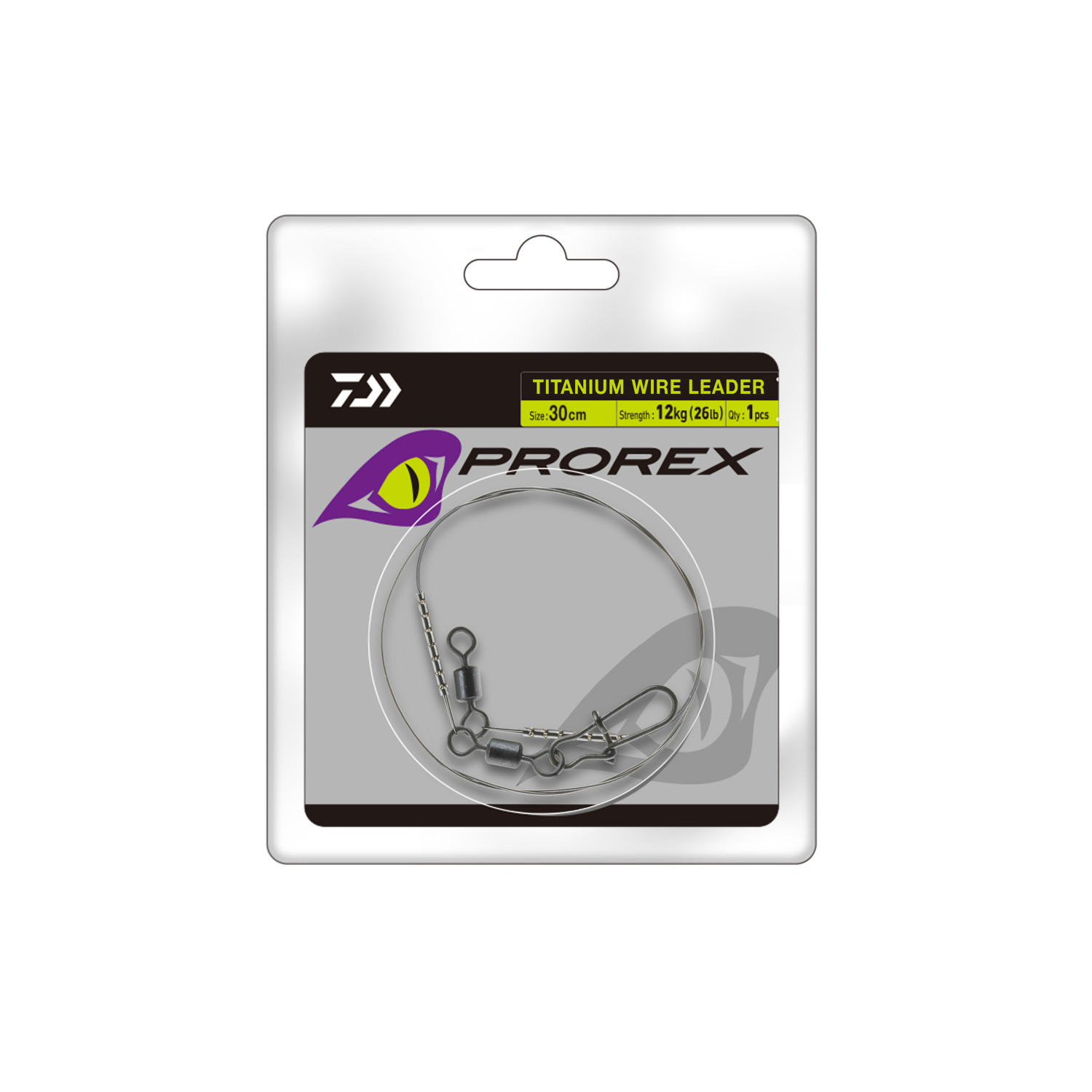 DAIWA PROREX TITANOVÉ LANKO S KARABINKOU 20cm / 18kg 