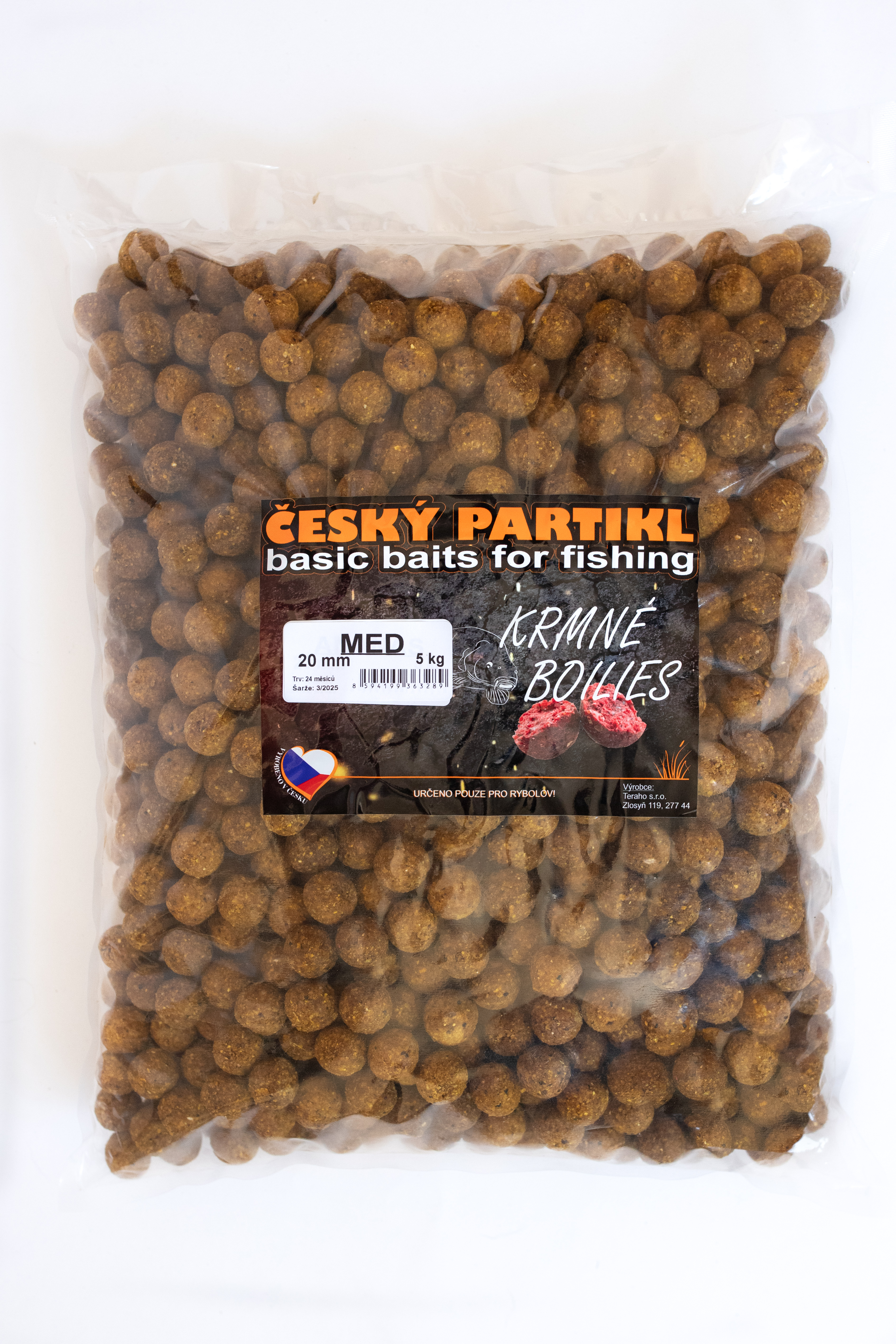 KRMNÉ BOILIES ČESKÝ PARTIKL / 5 KG / 20 MM / MED
