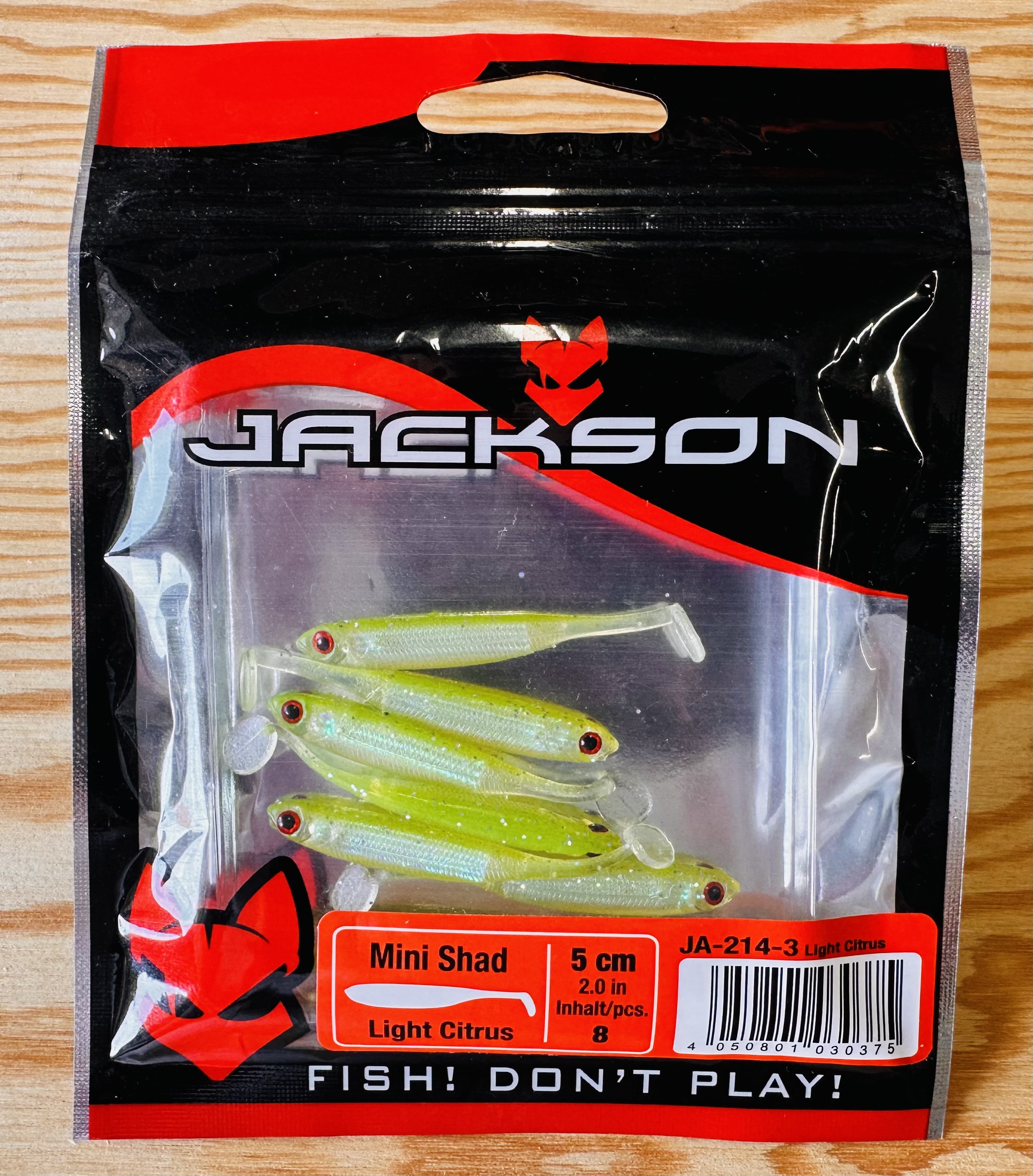Gumové nástrahy JACKSON Mini Shad 5 cm / (8ks) / JA-214-3 Light Citrus