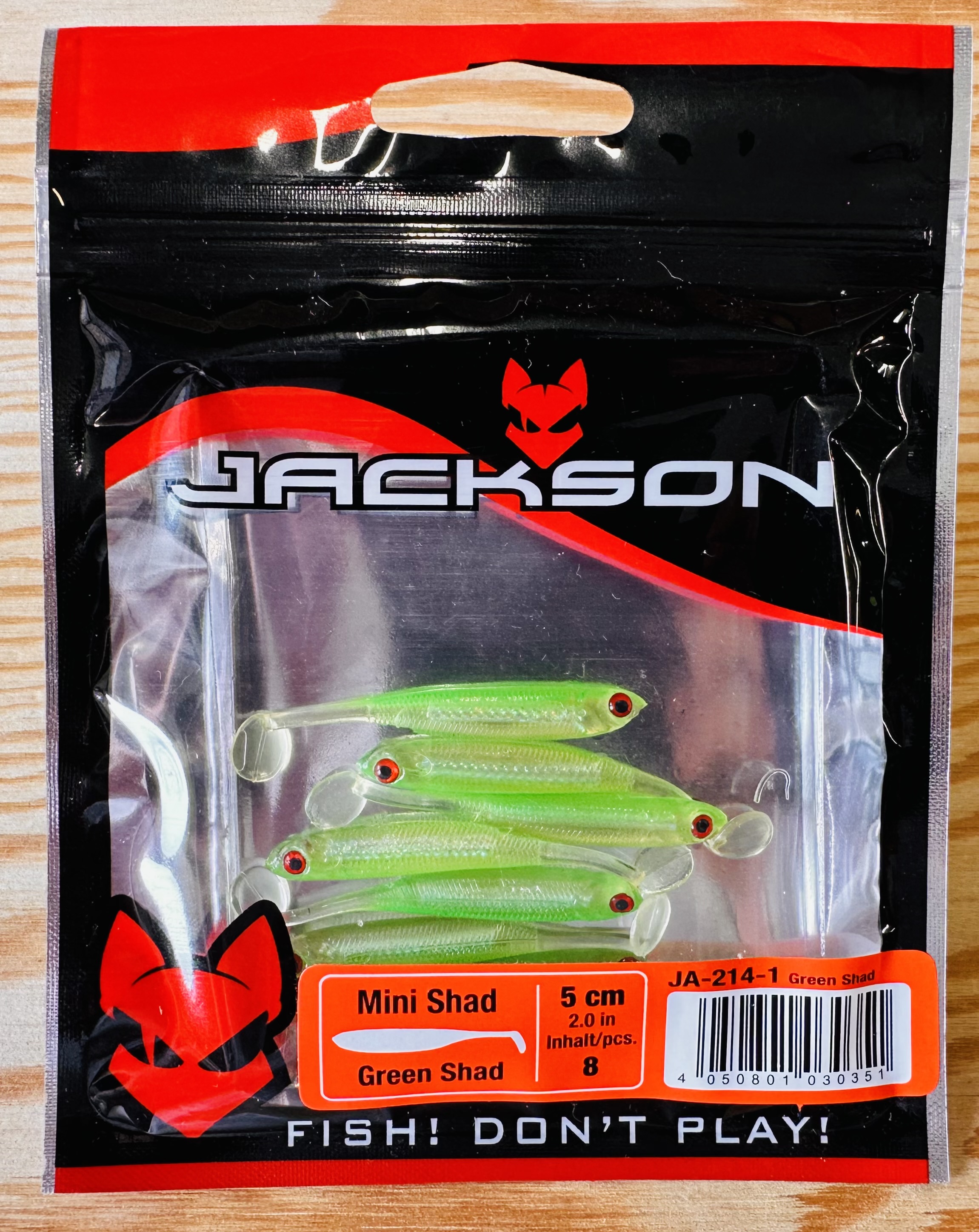 Gumové nástrahy JACKSON Mini Shad 5 cm / (8ks) / JA-214-1 Green Shad