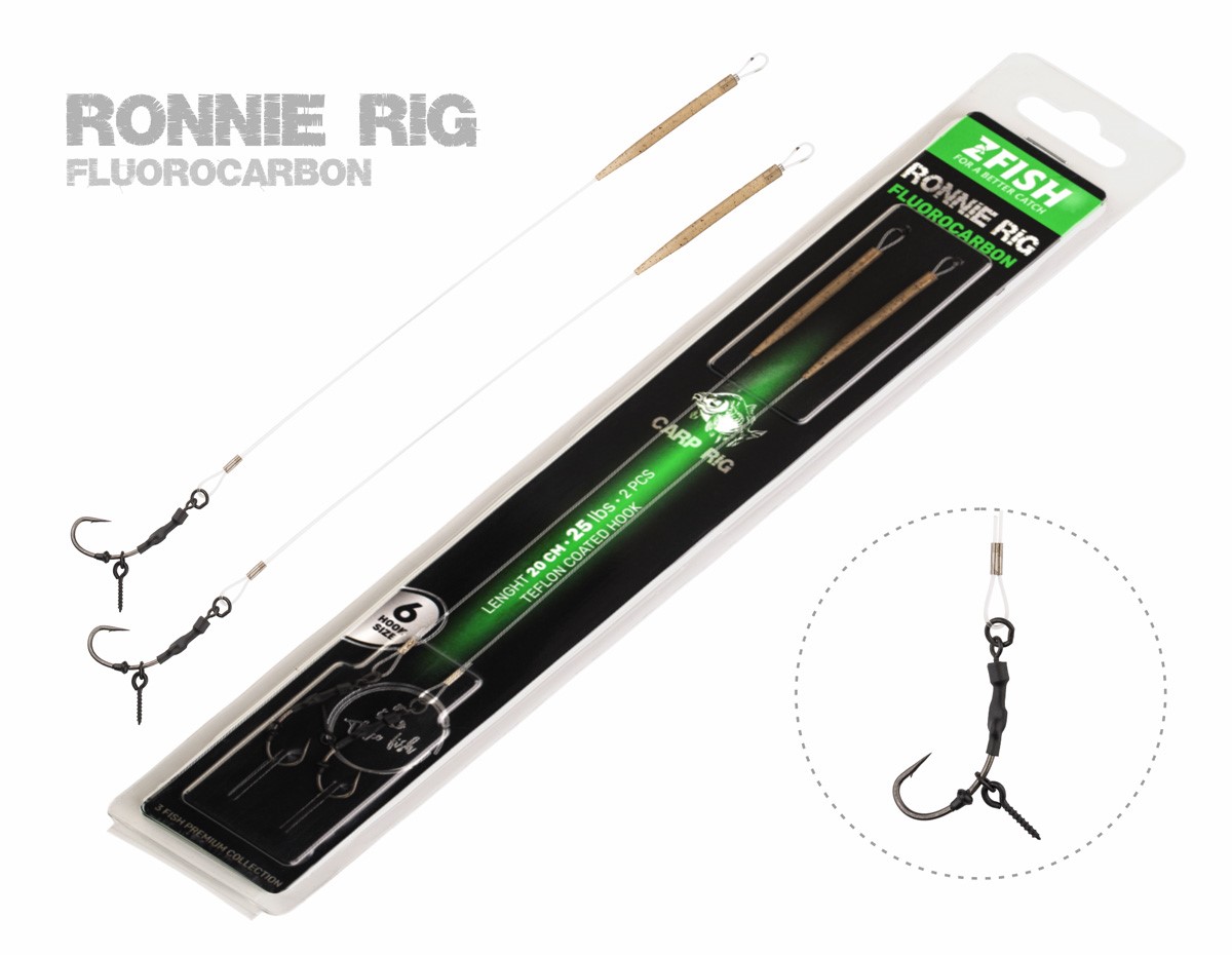 ZFISH Hotové Návazce Ronnie Rig Fluorocarbon vel. 4