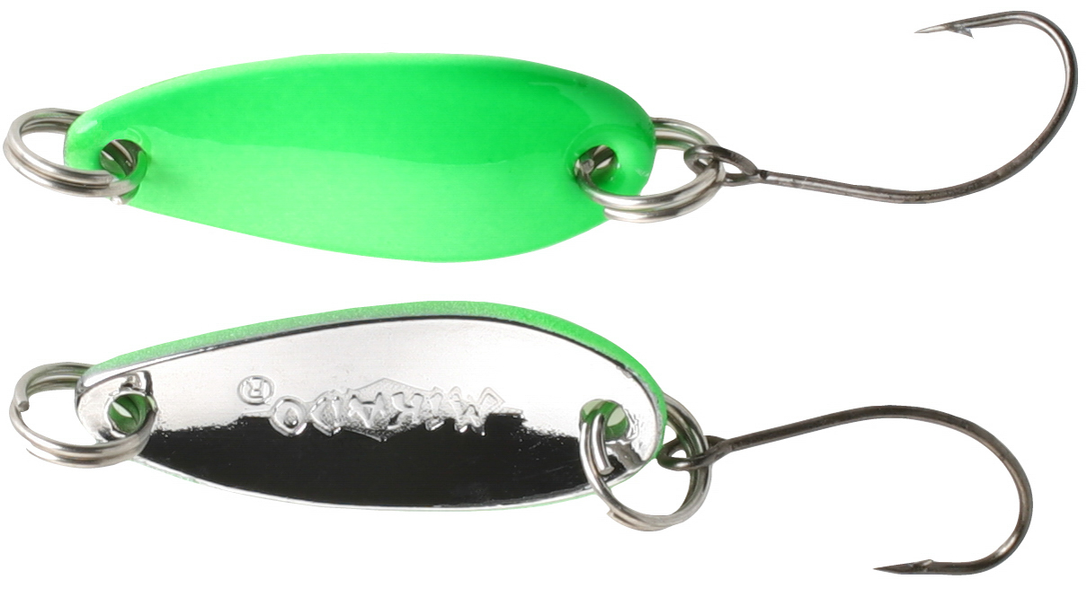 PLANDAVKA MIKADO MINI SPOON ZELENÁ FLUO - STŘÍBRNÁ / 2.4 cm / 2.5 g