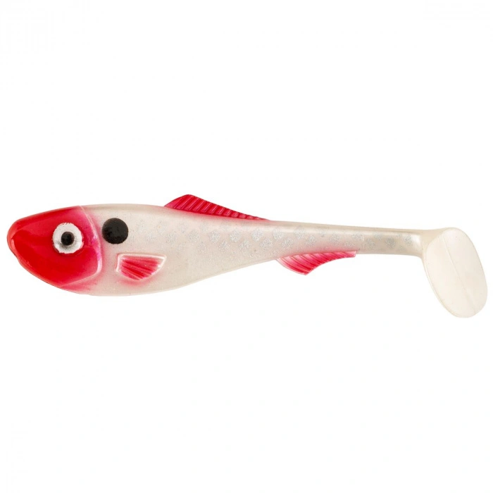GUMOVÉ NÁSTRAHY ABU GARCIA BEAST PERCH SHAD 5 KS -  RED HEAD / 8 cm / 5 g