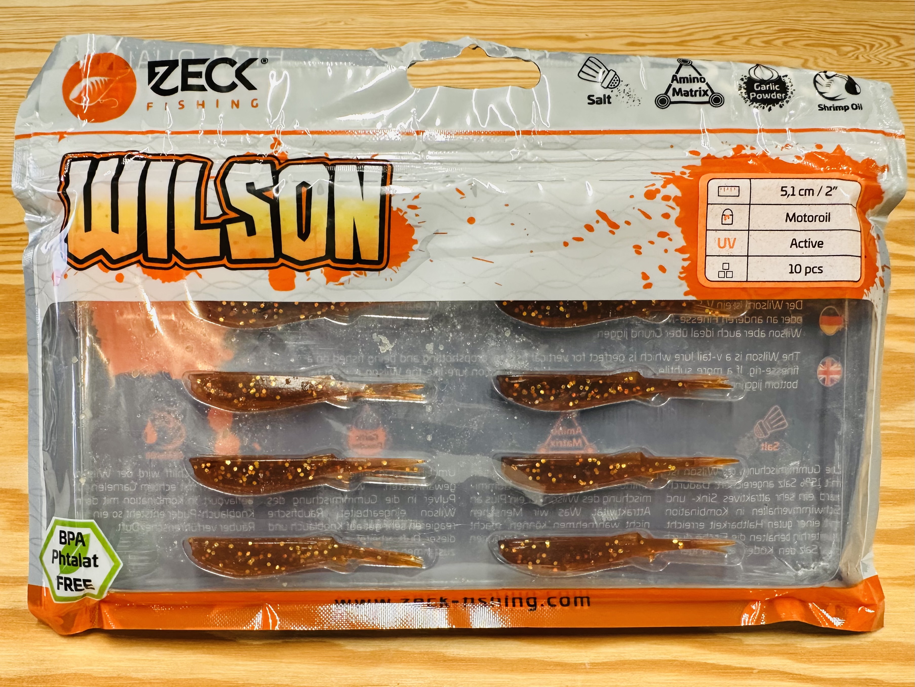 ZECK GUMOVÉ NÁSTRAHY WILSON 2" / MOTOROIL / 5,1 cm / 10 ks