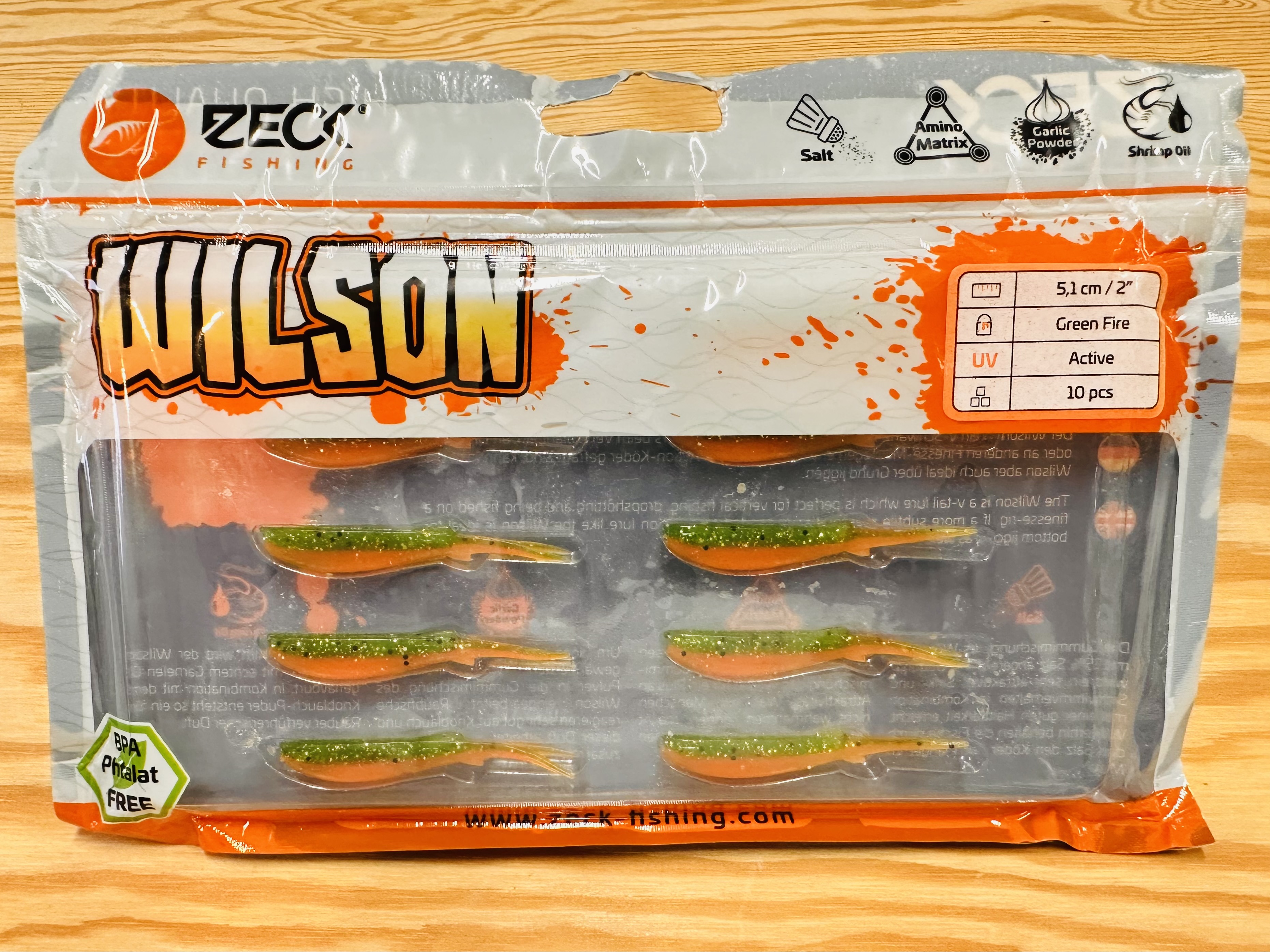 ZECK GUMOVÉ NÁSTRAHY WILSON 2" / GREEN FIRE / 5,1 cm / 10 ks