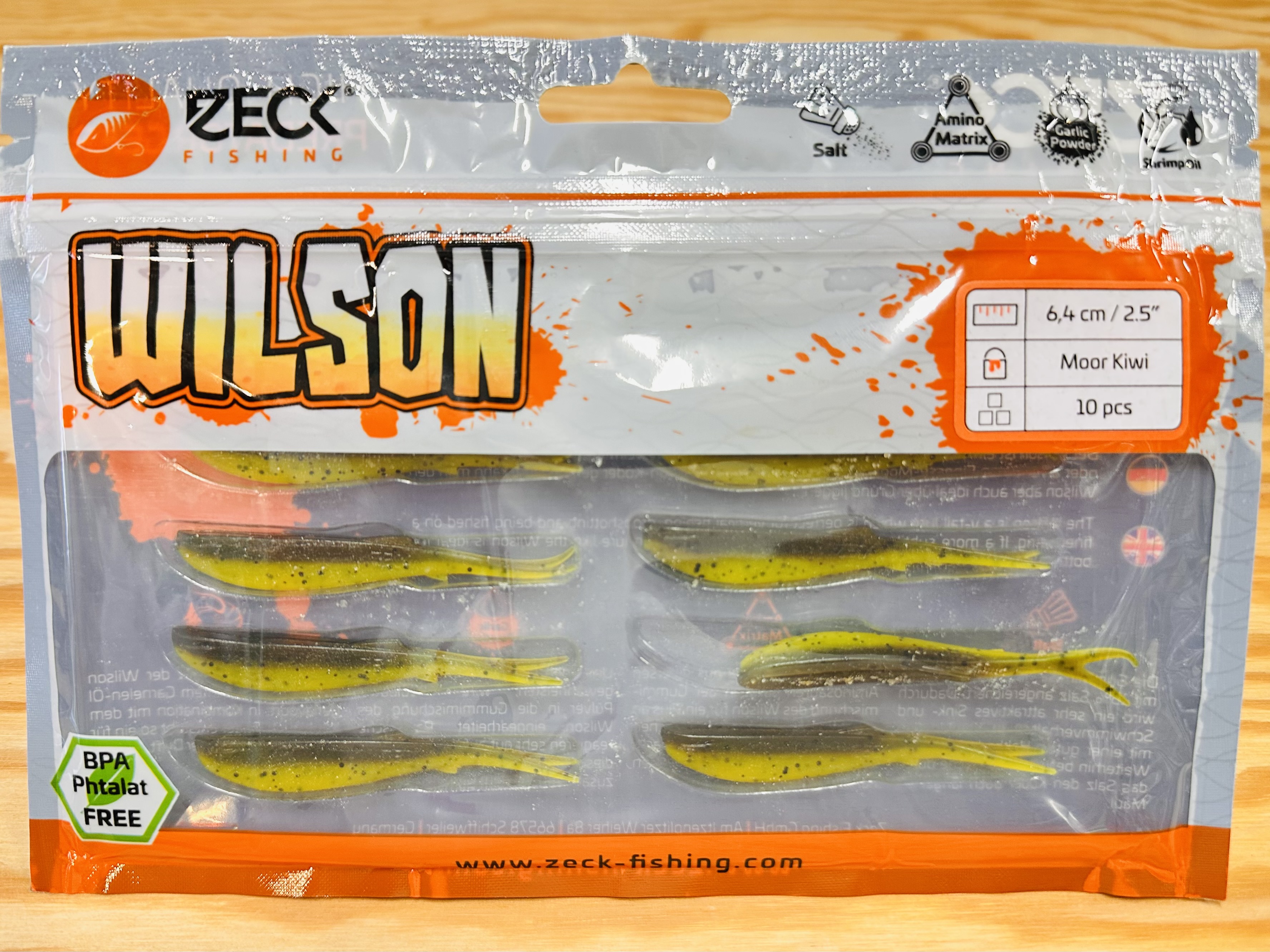 ZECK GUMOVÉ NÁSTRAHY WILSON 2,5" / MOOR KIWI / 6,4 cm / 10 ks