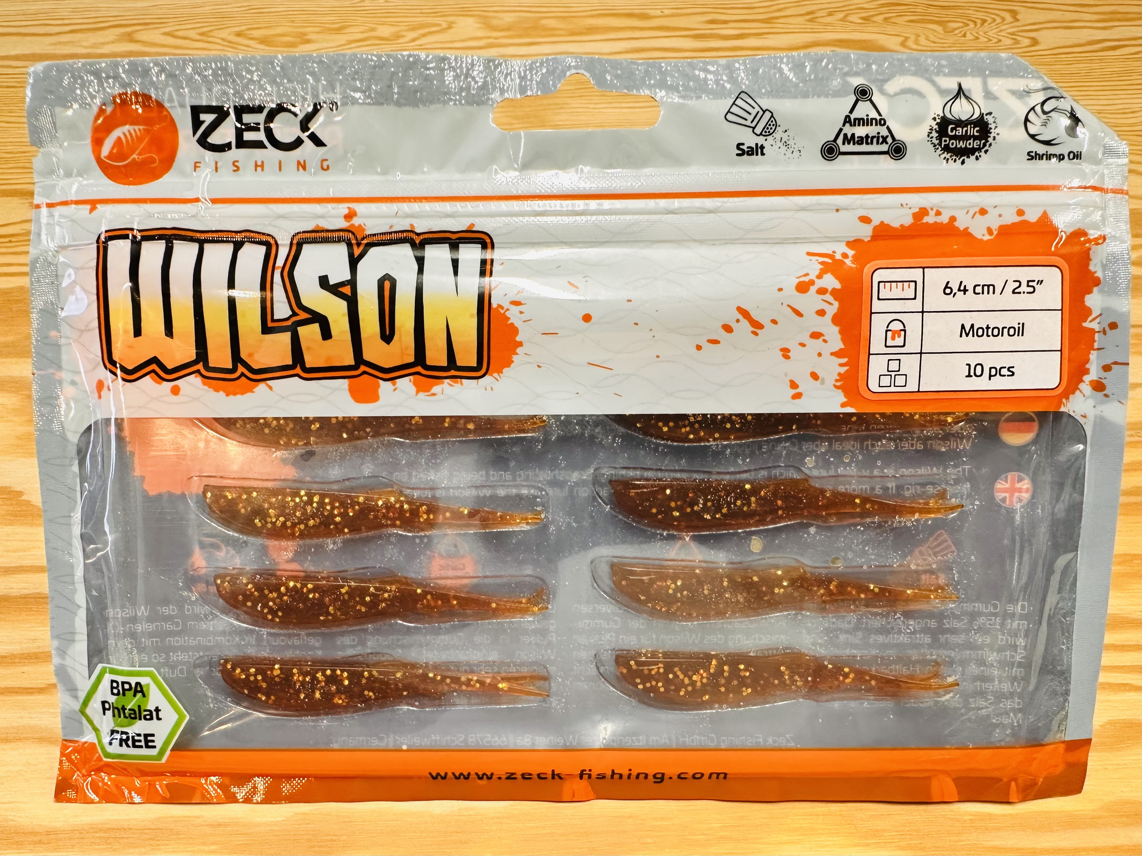 ZECK GUMOVÉ NÁSTRAHY WILSON 2,5" / MOTOROIL / 6,4 cm / 10 ks