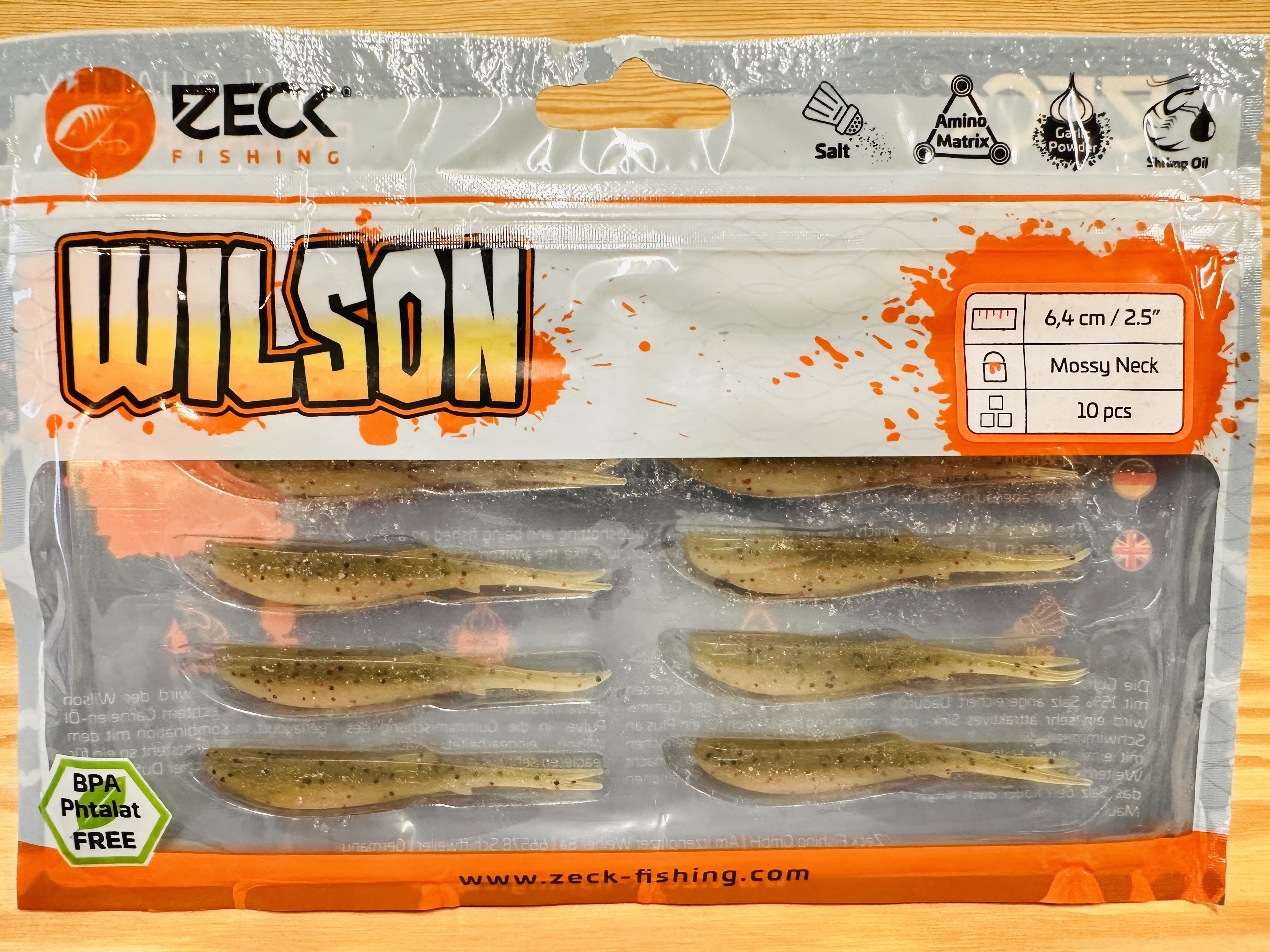 ZECK GUMOVÉ NÁSTRAHY WILSON 2,5" / MOOSY NECK / 6,4 cm / 10 ks