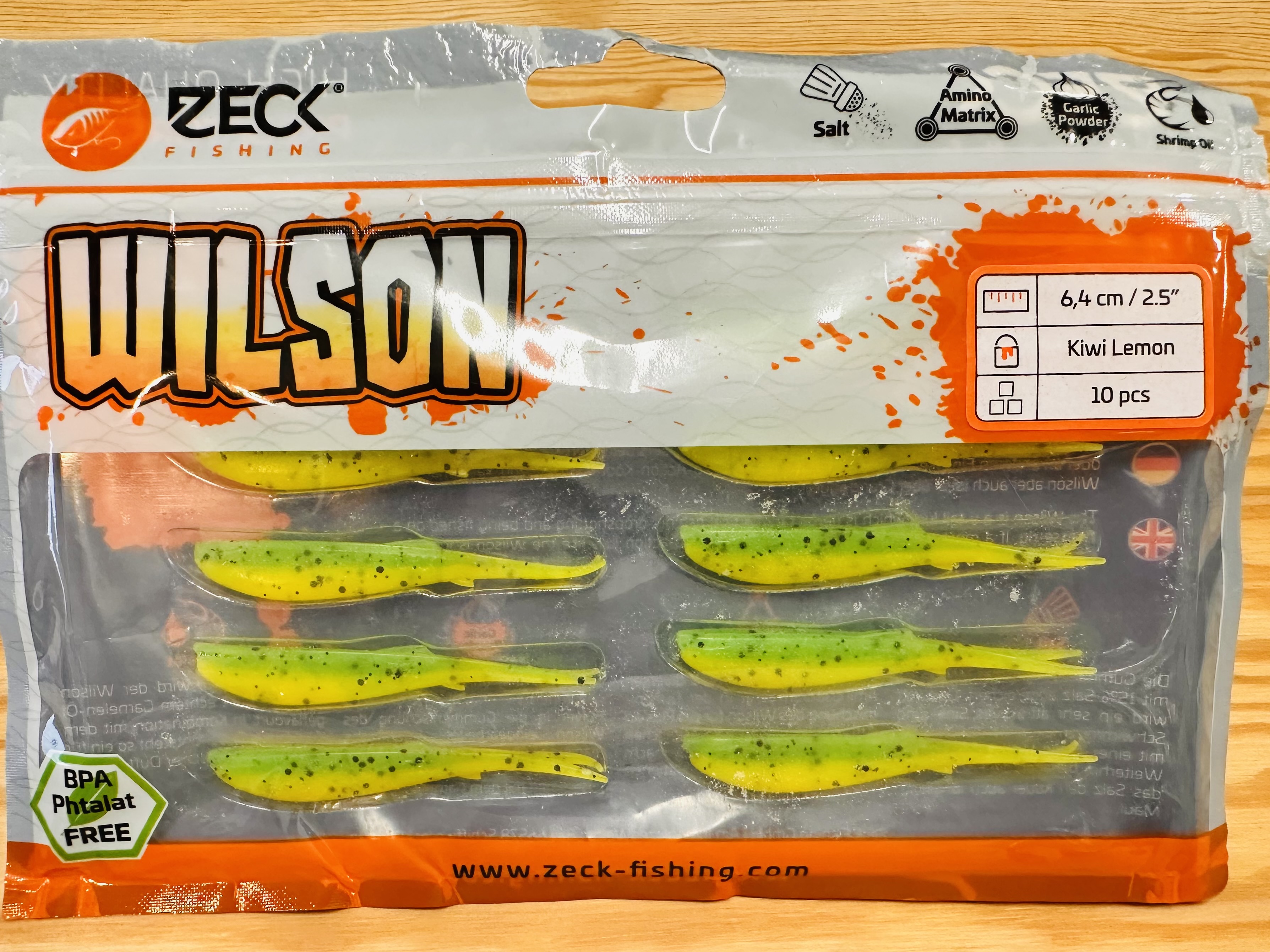 ZECK GUMOVÉ NÁSTRAHY WILSON 2,5" / KIWI LEMON / 6,4 cm / 10 ks