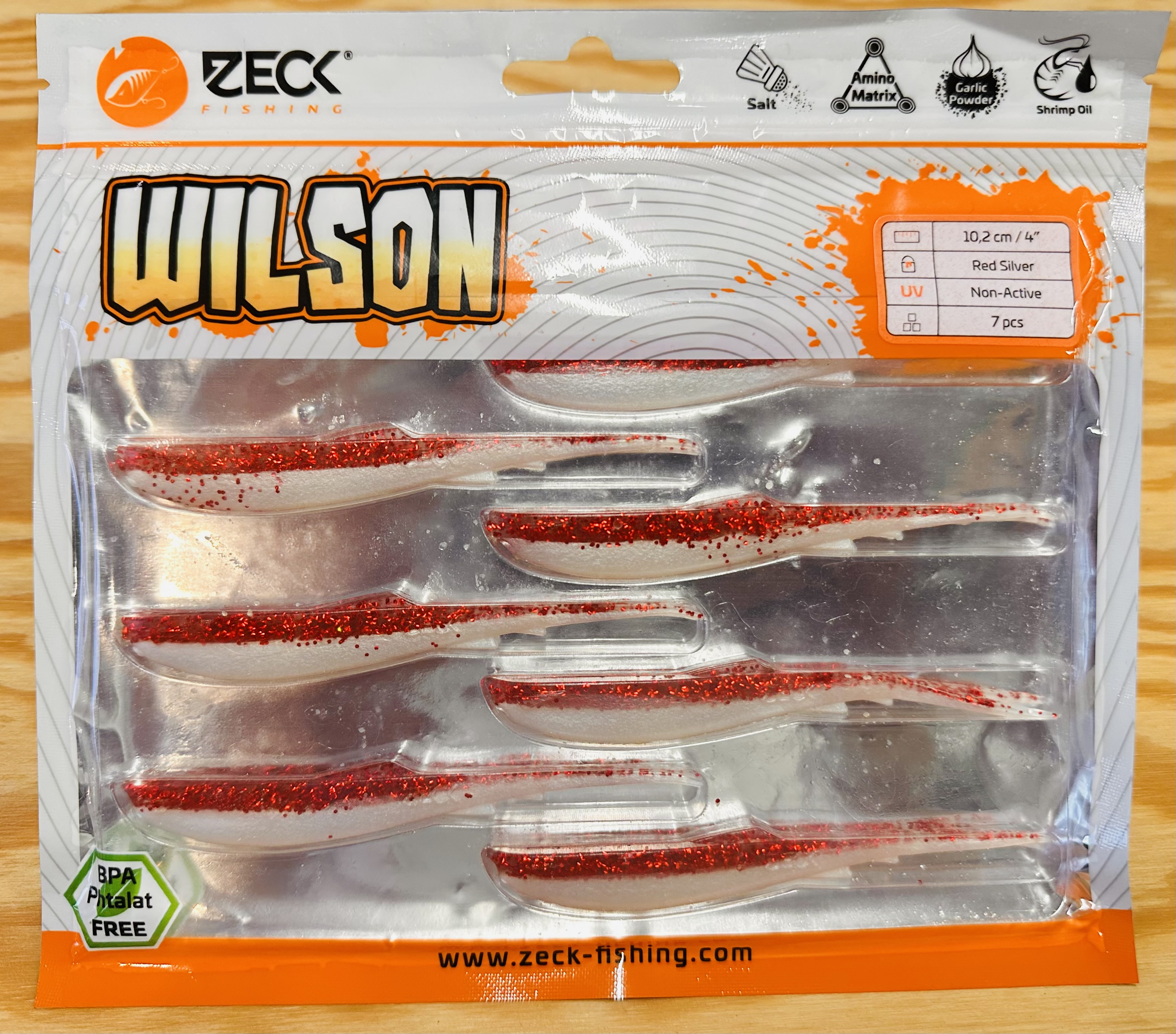 ZECK GUMOVÉ NÁSTRAHY WILSON 4" / RED SILVER / 10,2 cm / 7 ks