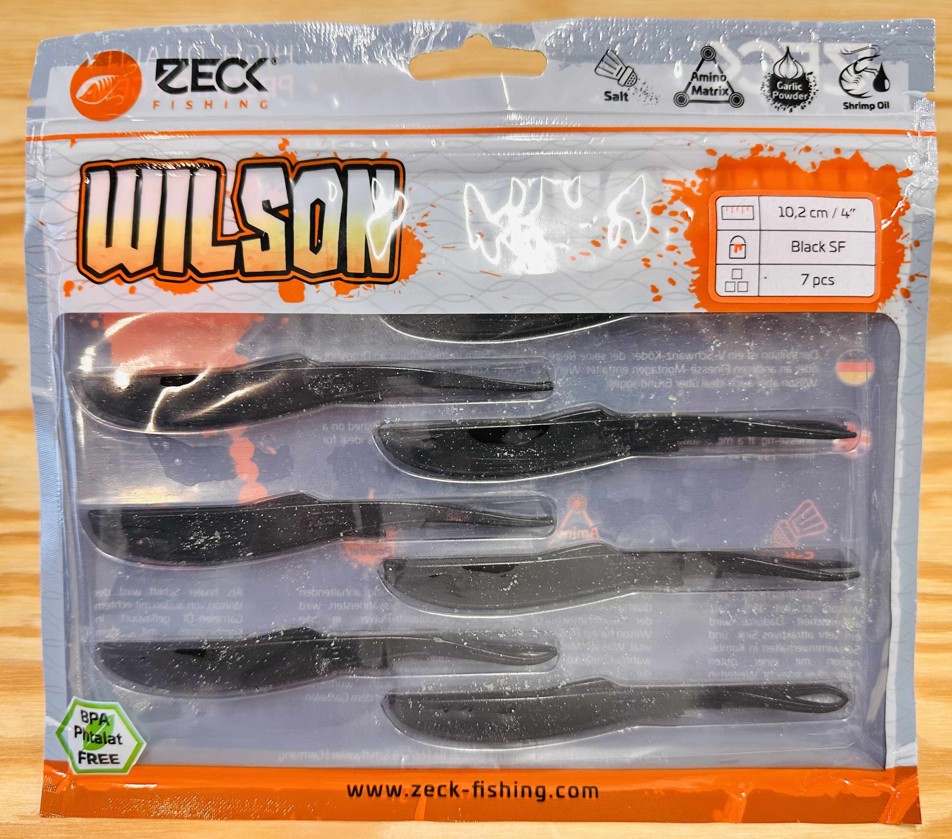 ZECK GUMOVÉ NÁSTRAHY WILSON 4" / BLACK SF / 10,2 cm / 7 ks