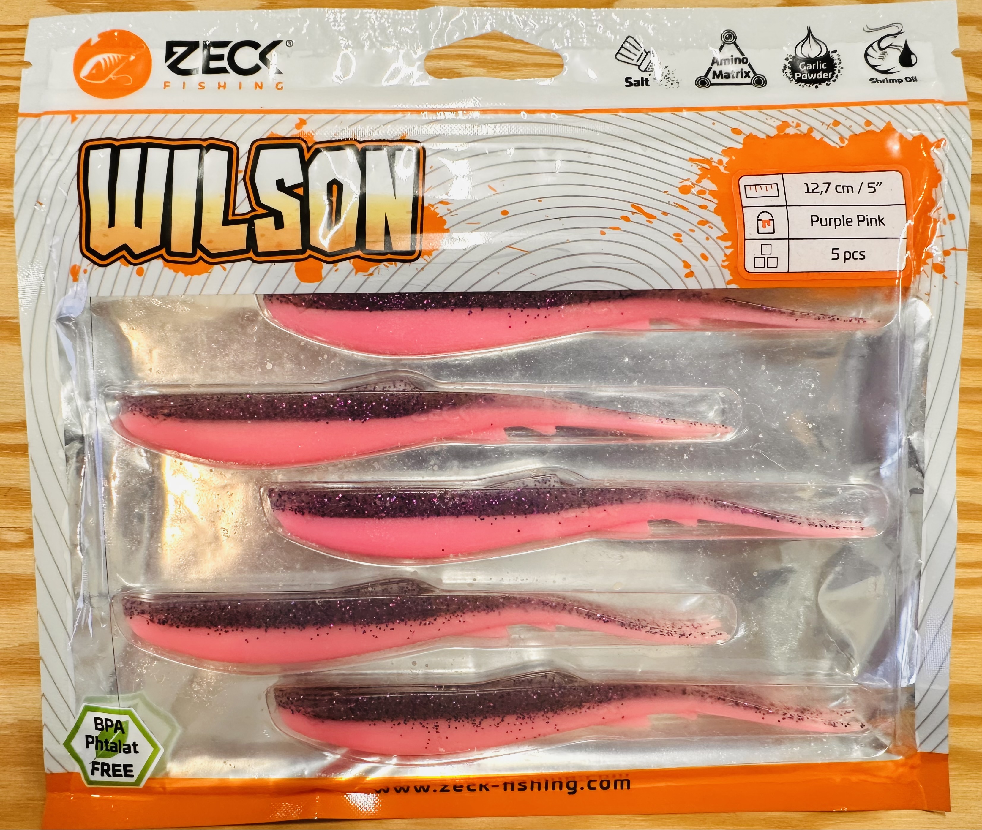 ZECK GUMOVÉ NÁSTRAHY WILSON 5" / PURPLE PINK / 12,7 cm / 5 ks