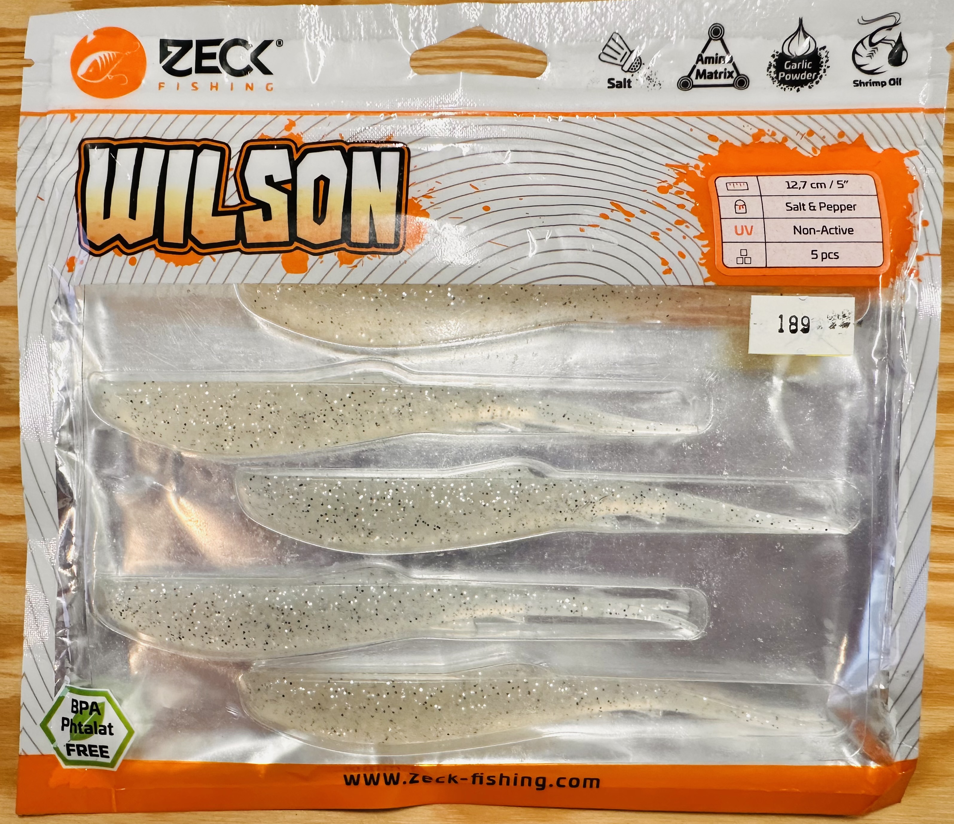 ZECK GUMOVÉ NÁSTRAHY WILSON 5" / SALT A PEPPER / 12,7 cm / 5 ks