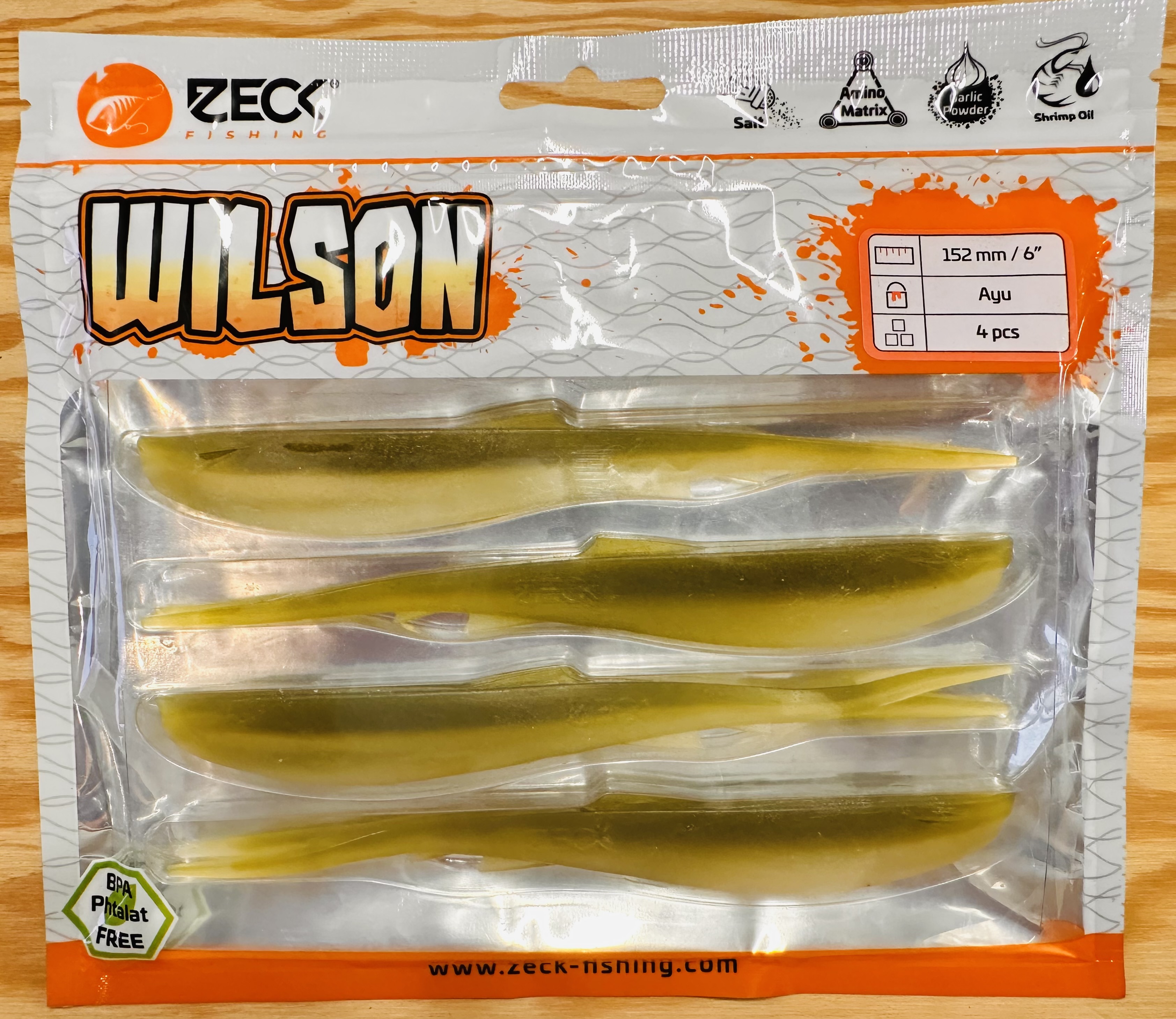 ZECK GUMOVÉ NÁSTRAHY WILSON 6" / AYU / 15,2 cm / 4 ks