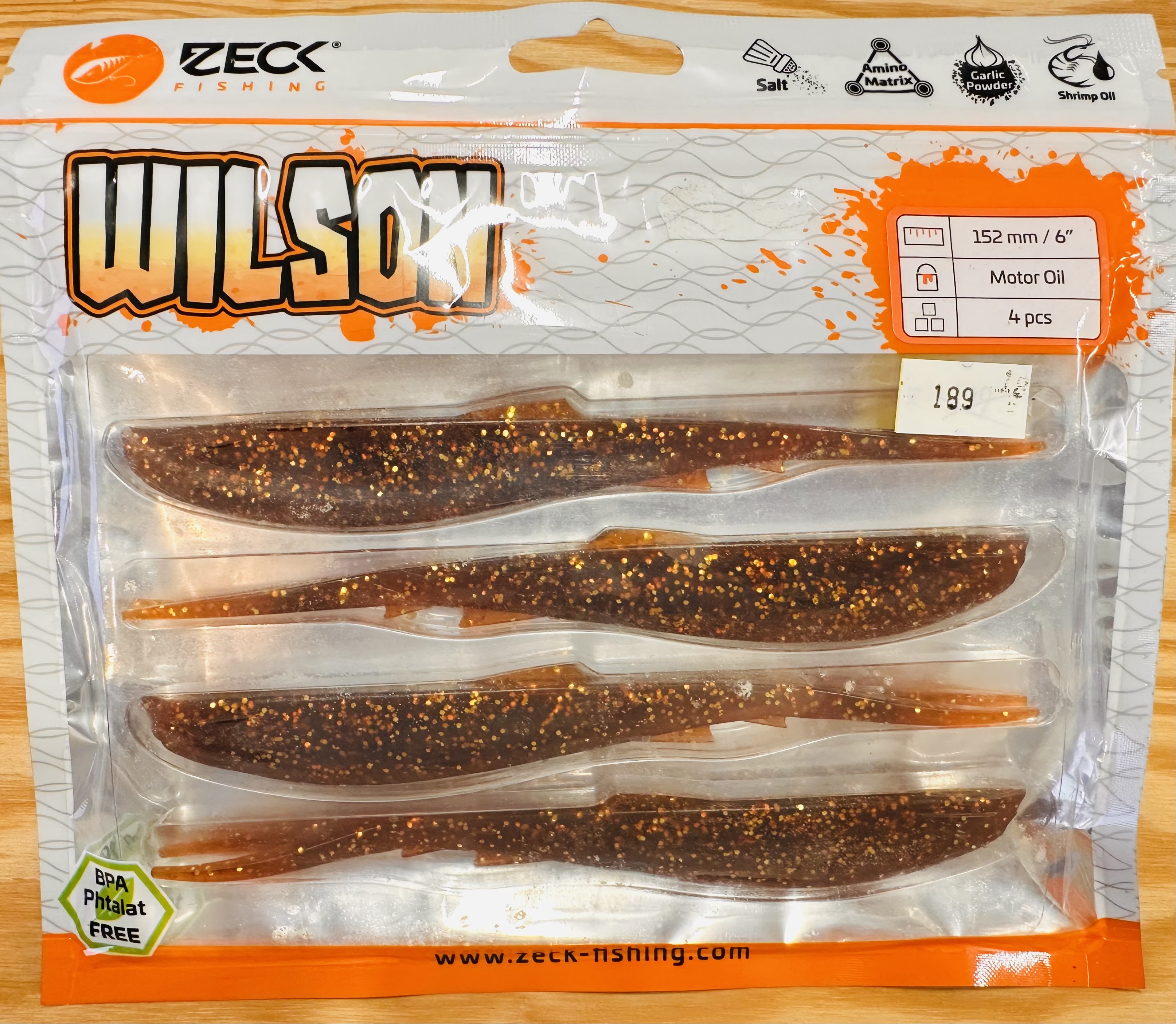 ZECK GUMOVÉ NÁSTRAHY WILSON 6" / MOTOROIL / 15,2 cm / 4 ks