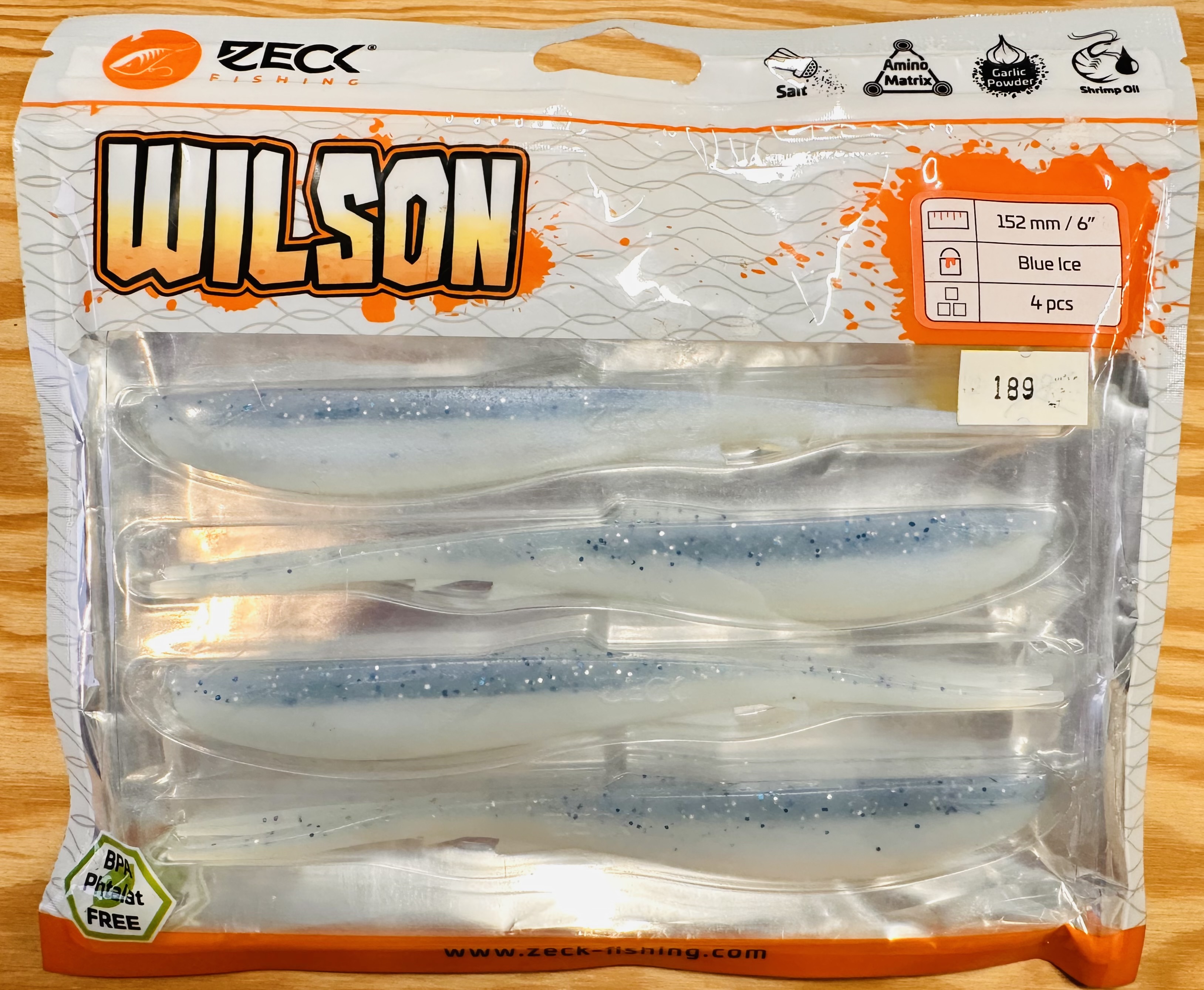 ZECK GUMOVÉ NÁSTRAHY WILSON 6" / BLUE ICE / 15,2 cm / 4 ks