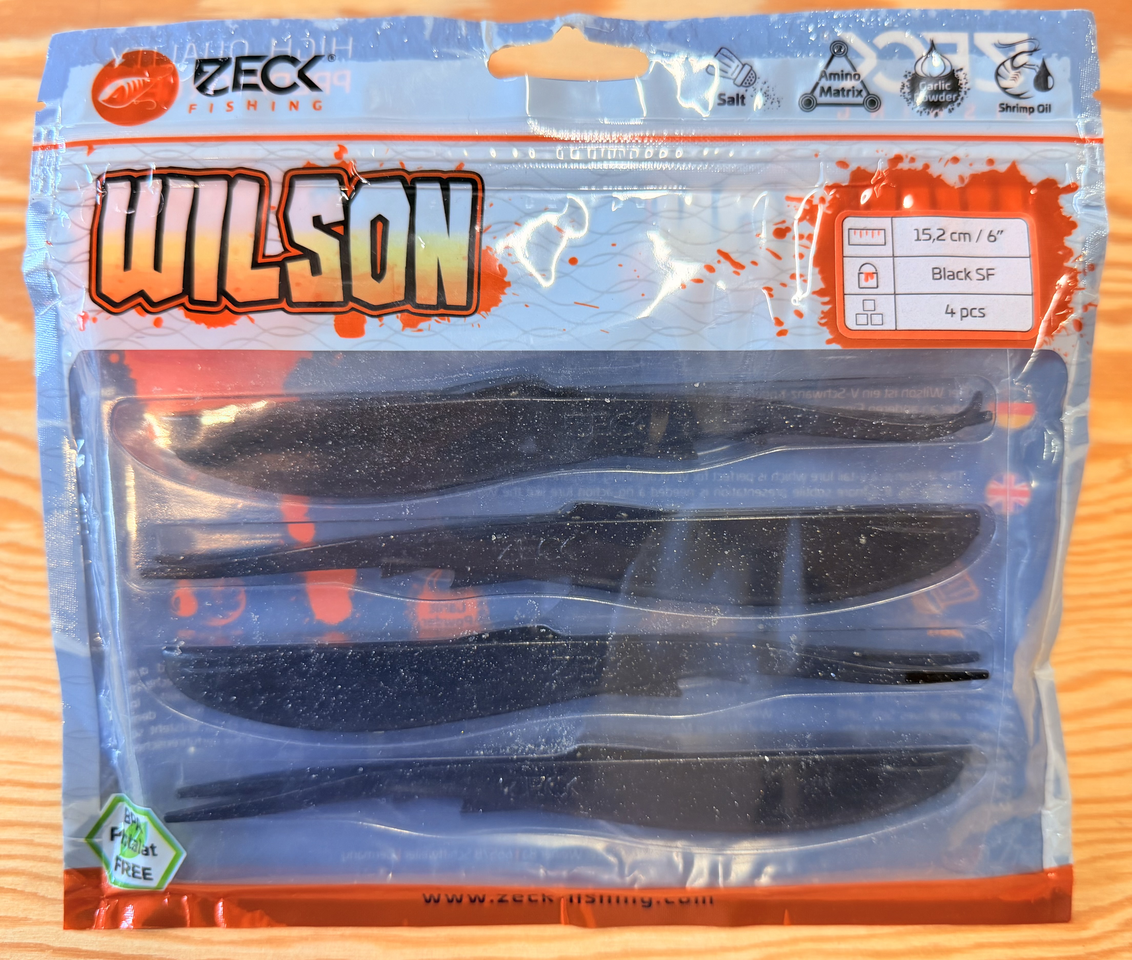 ZECK GUMOVÉ NÁSTRAHY WILSON 6" / BLACK SF / 15,2 cm / 4 ks