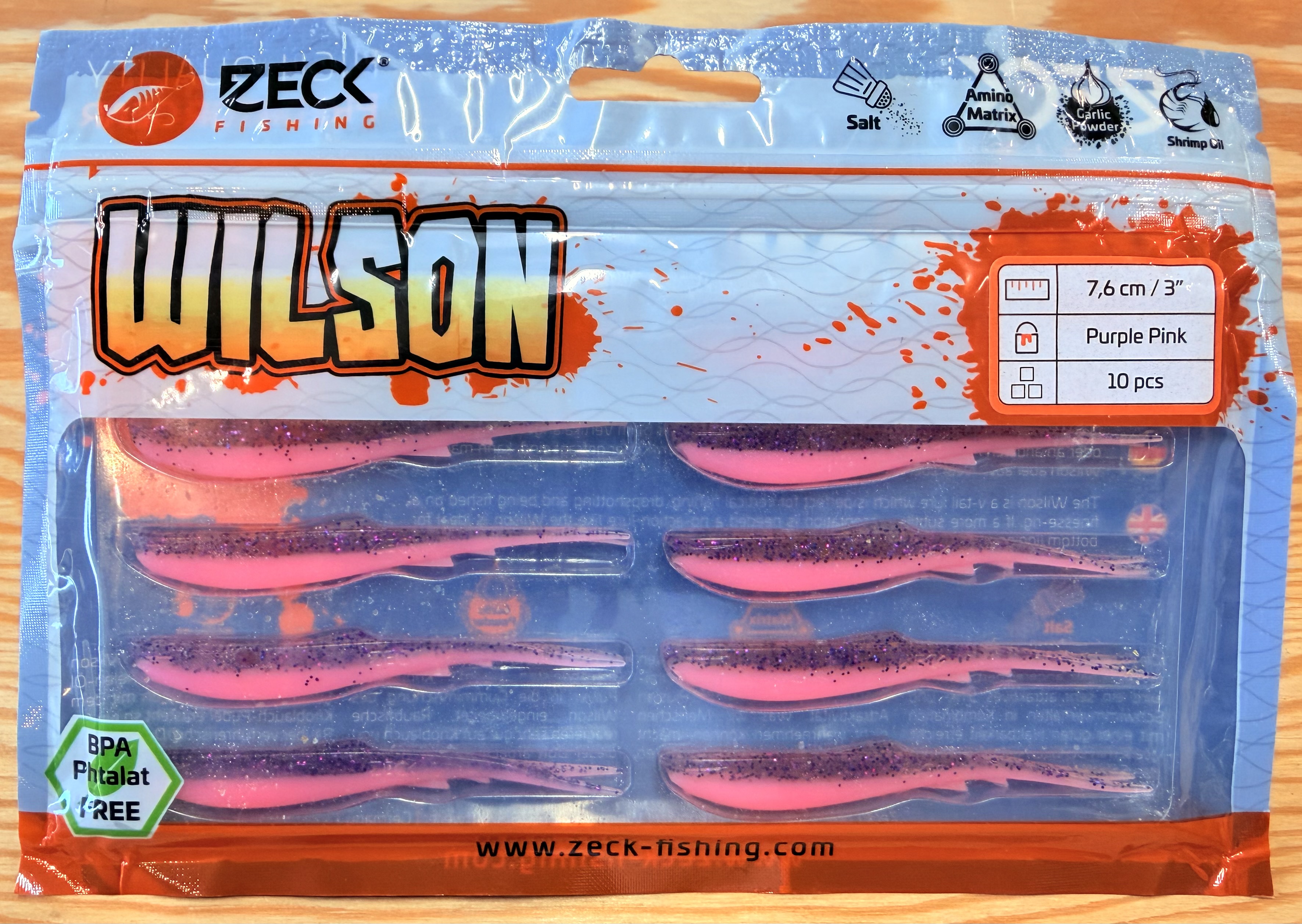 ZECK GUMOVÉ NÁSTRAHY WILSON 3" / PURPLE PINK / 7,6 cm / 10 ks