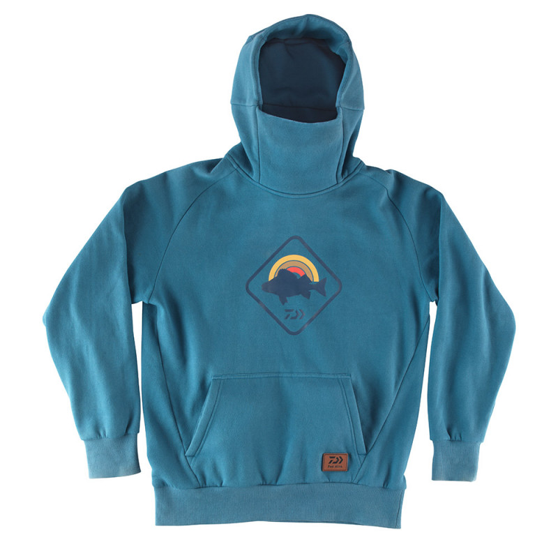 Daiwa Mikina D-Vec Snood Hoodie Blue / Velikost M 