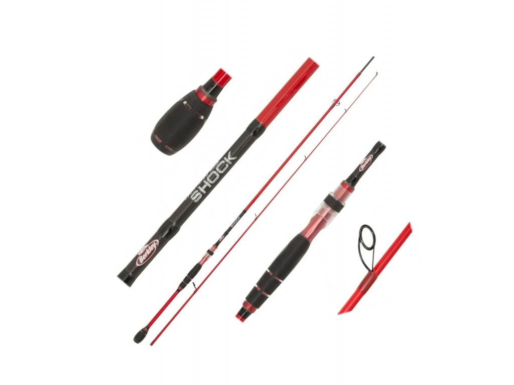 BERKLEY - Přívlačový prut Lighting Shock Red Spin M / 2,4 m / 10-35 g