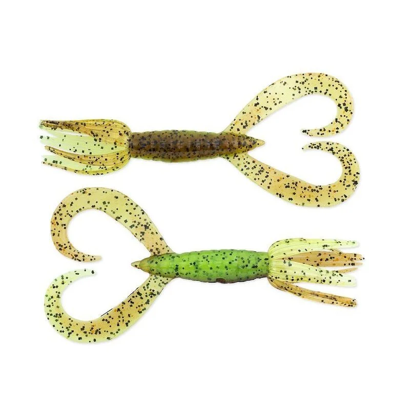 Keitech: Gumová nástraha Little Spider 3" 7,6cm Green Pumpkin Chartreuse 8ks