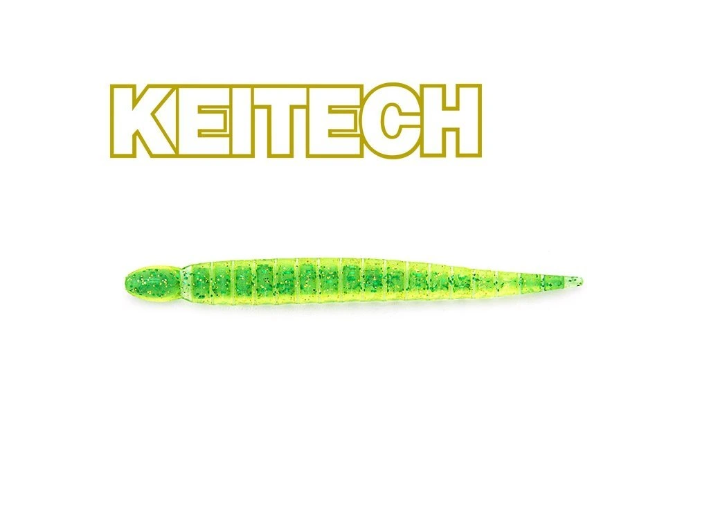 Gumová Nástraha Keitech Custom Leech 3'' 7,5cm Lime / Chartreuse (10ks)