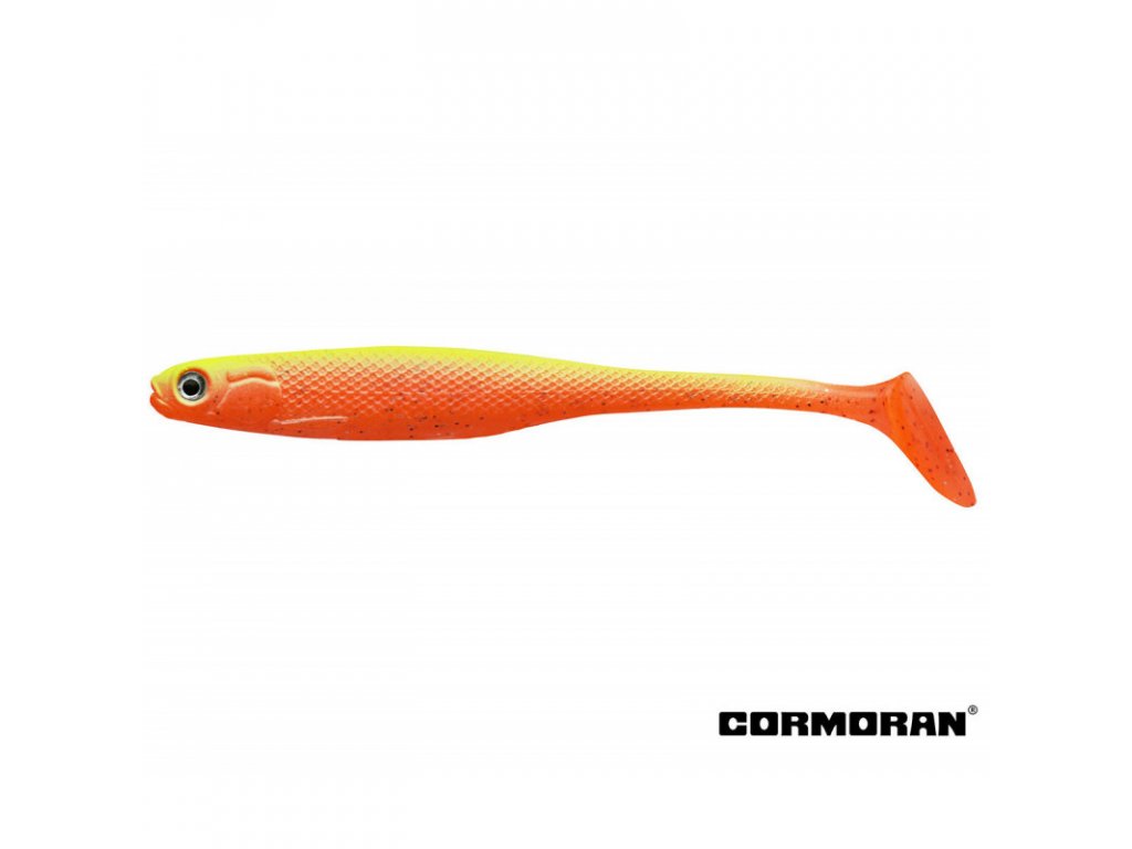 GUMOVÉ NÁSTRAHY CORMORAN CRAZY FIN SHAD ORANGE CANDY 13 CM / 2KS
