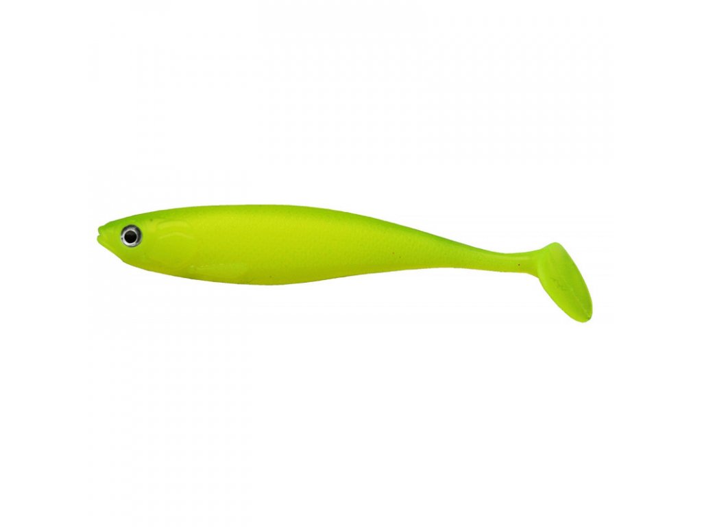 GUMOVÉ NÁSTRAHY CORMORAN ACTION FIN SHAD UV LIME 13 CM / 2KS