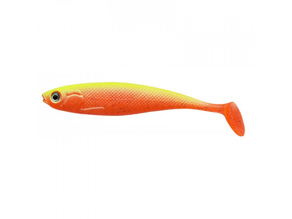 GUMOVÉ NÁSTRAHY CORMORAN ACTION FIN SHAD ORANGE CANDY 13 CM / 2KS