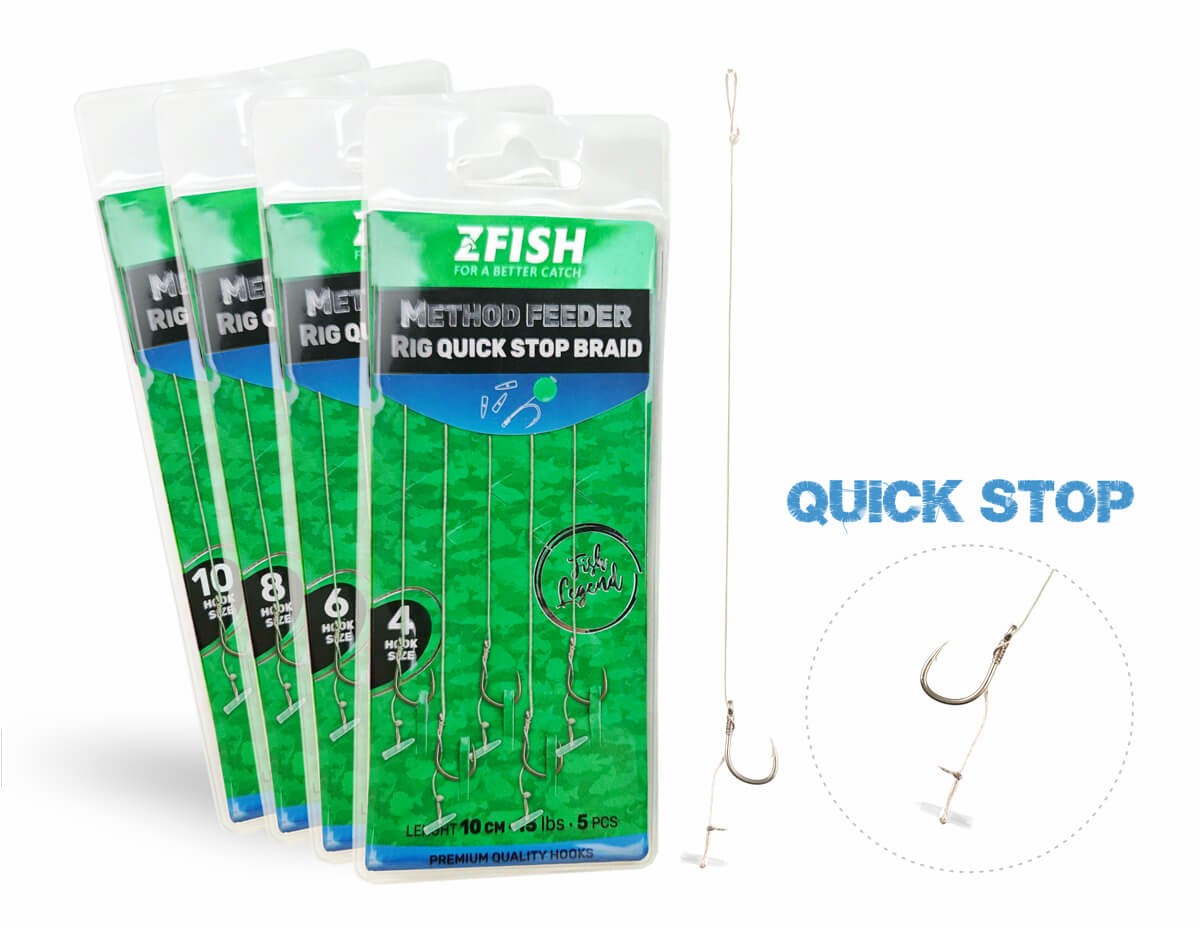 ZFISH Návazec Method Feeder Rig Quick Stop Braid vel.6