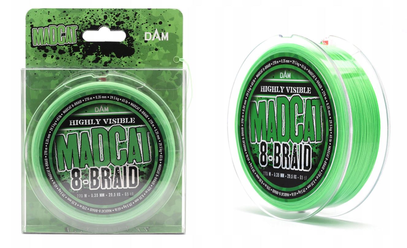 Pletená Šňůra MADCAT 8-Braid 270 m / 0,70 mm / 73 kg