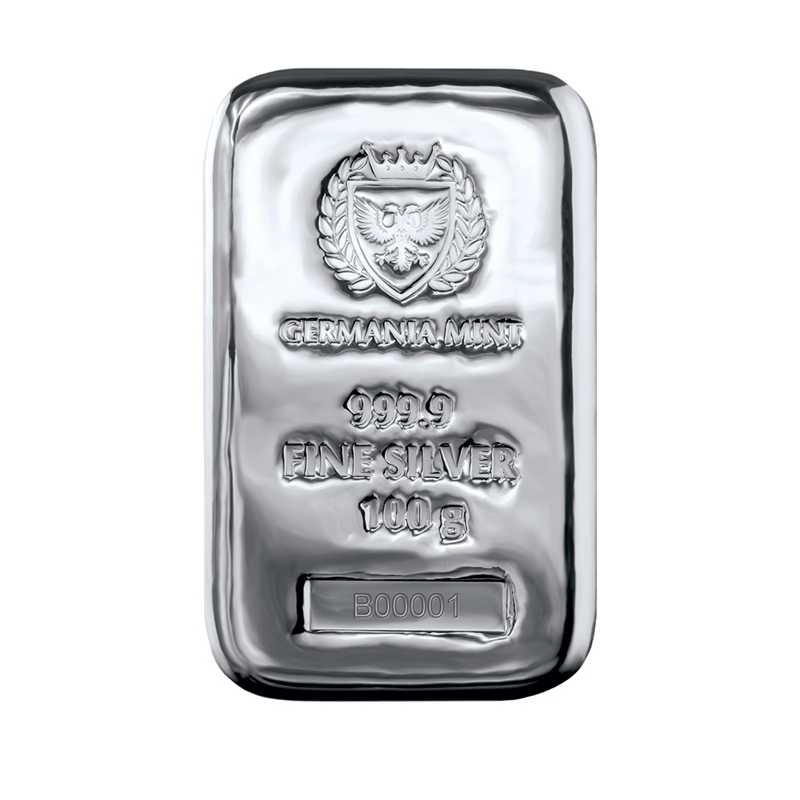 Stříbrný slitek 100 g Germania Mint