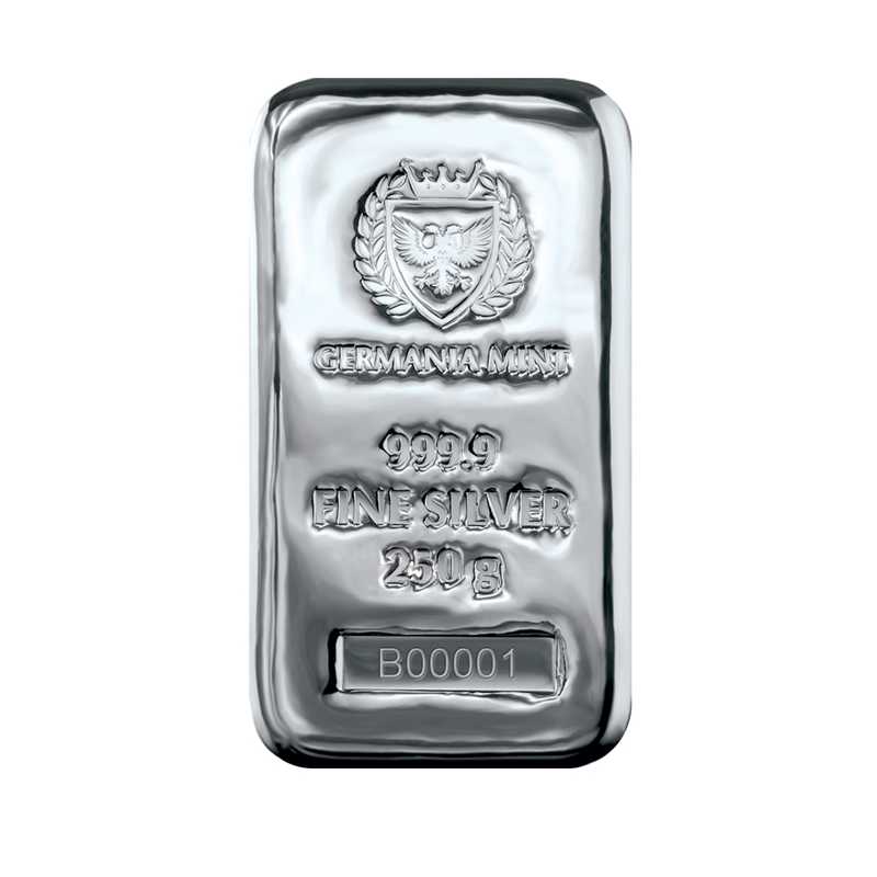 Stříbrný slitek 250 g Germania Mint