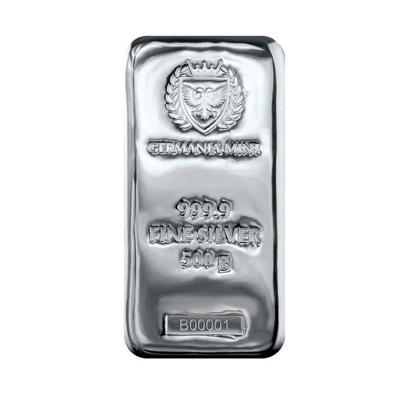 Stříbrný slitek 500 g Germania Mint